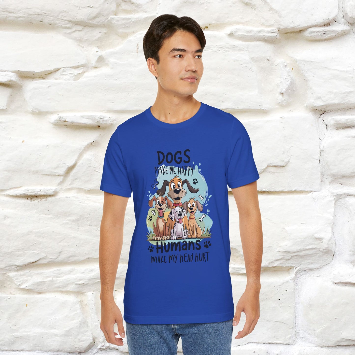 " Dogs Make Me Happy ..." T-shirt |Nunu&Miao Studio