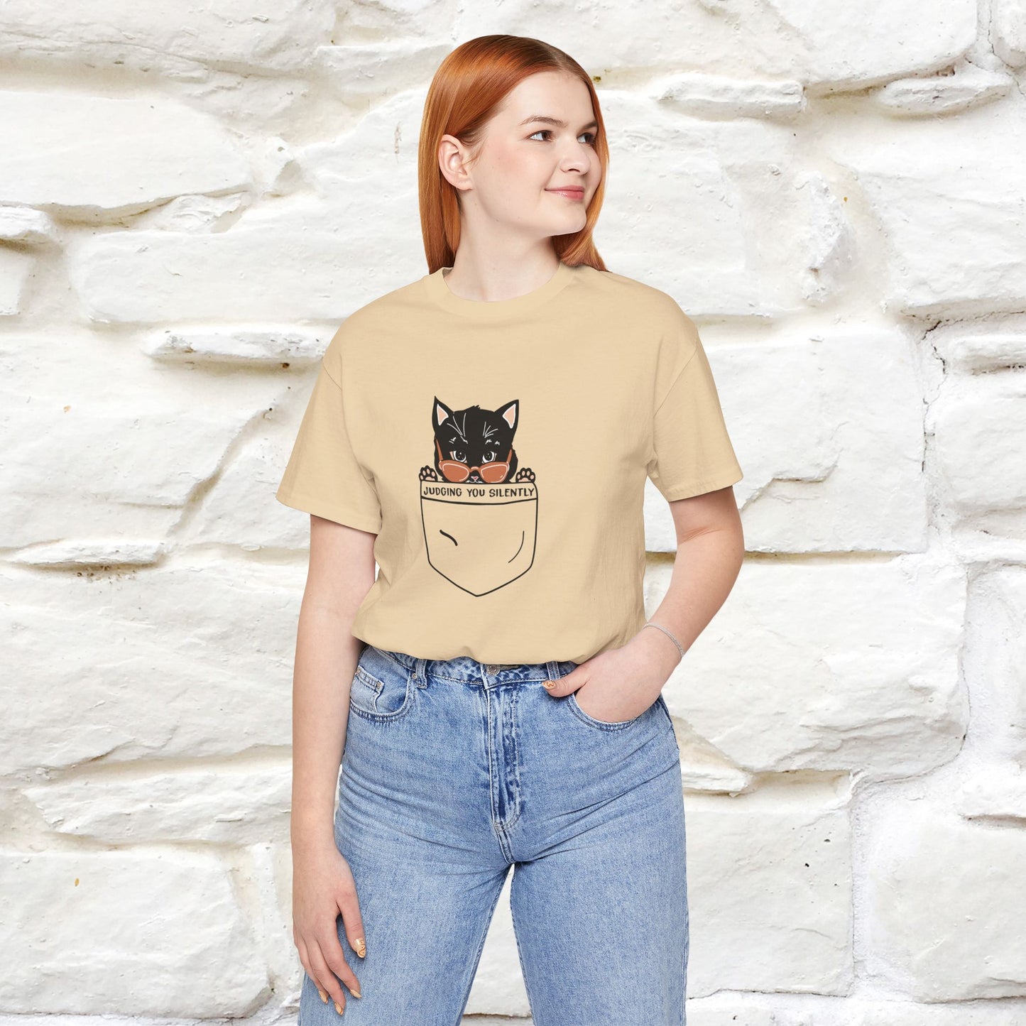 Judging You Silently Cat T-Shirt for Men | 100% Cotton* Funny & Sassy Tee - Nunu&Miao Studio