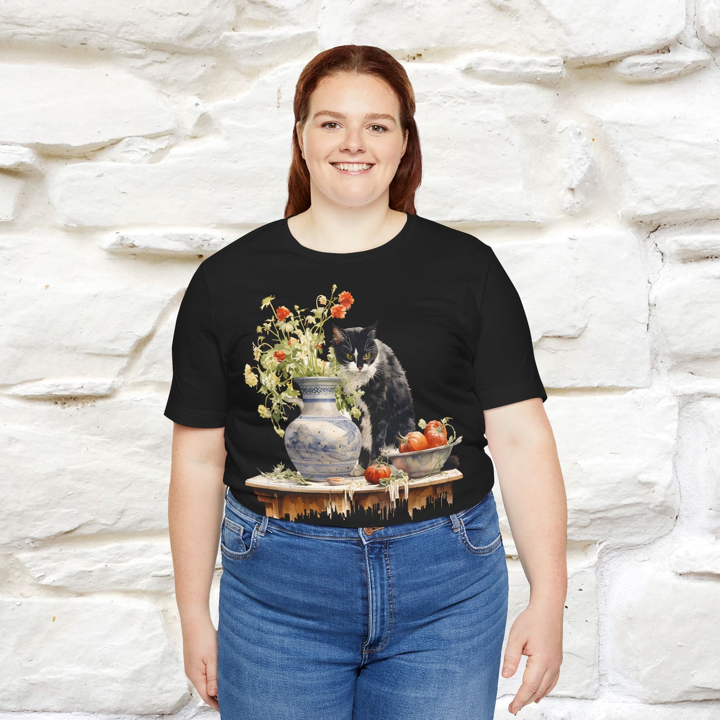 ''THe Cat and The Vase '' T-shirt for Men and Women 100% Cotton* - Nunu&Miao Studio
