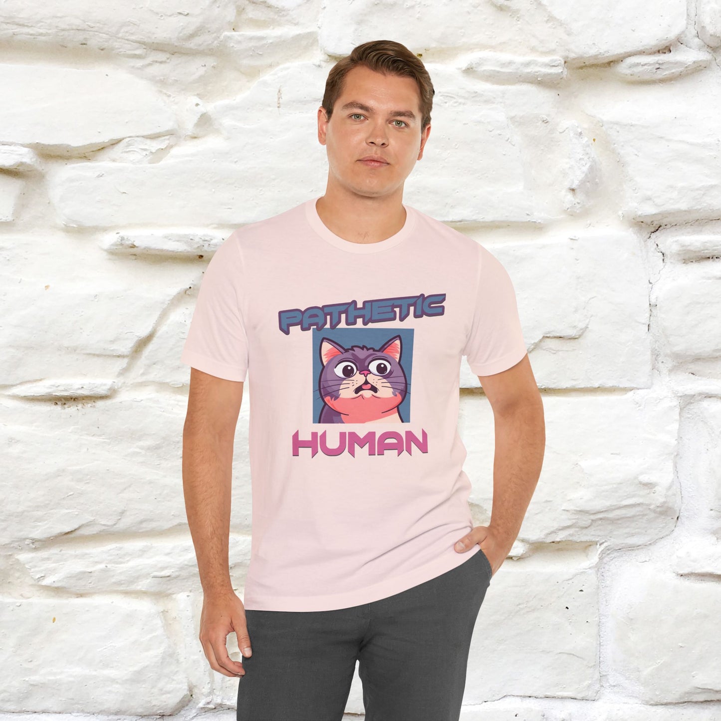 ''Pathetic Human'' | Funny Cat T-Shirt | Nunu&Miao Studio