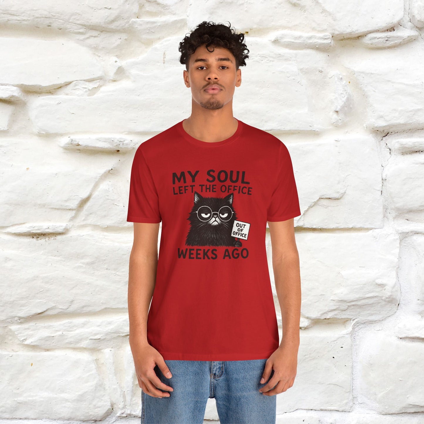 "My Soul Left The Office..." |Funny Cat T-Shirt | Nunu&Miao Studio