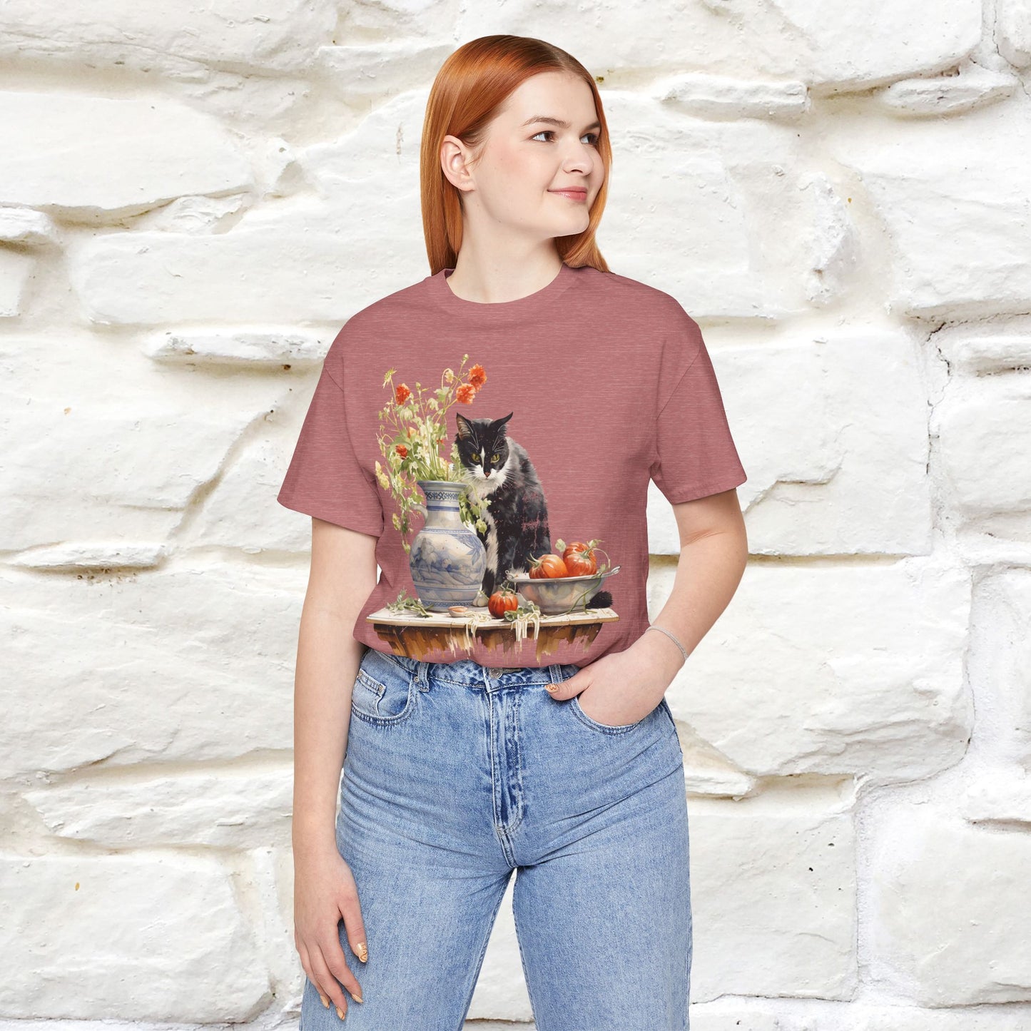 ''THe Cat and The Vase '' T-shirt for Men and Women 100% Cotton* - Nunu&Miao Studio