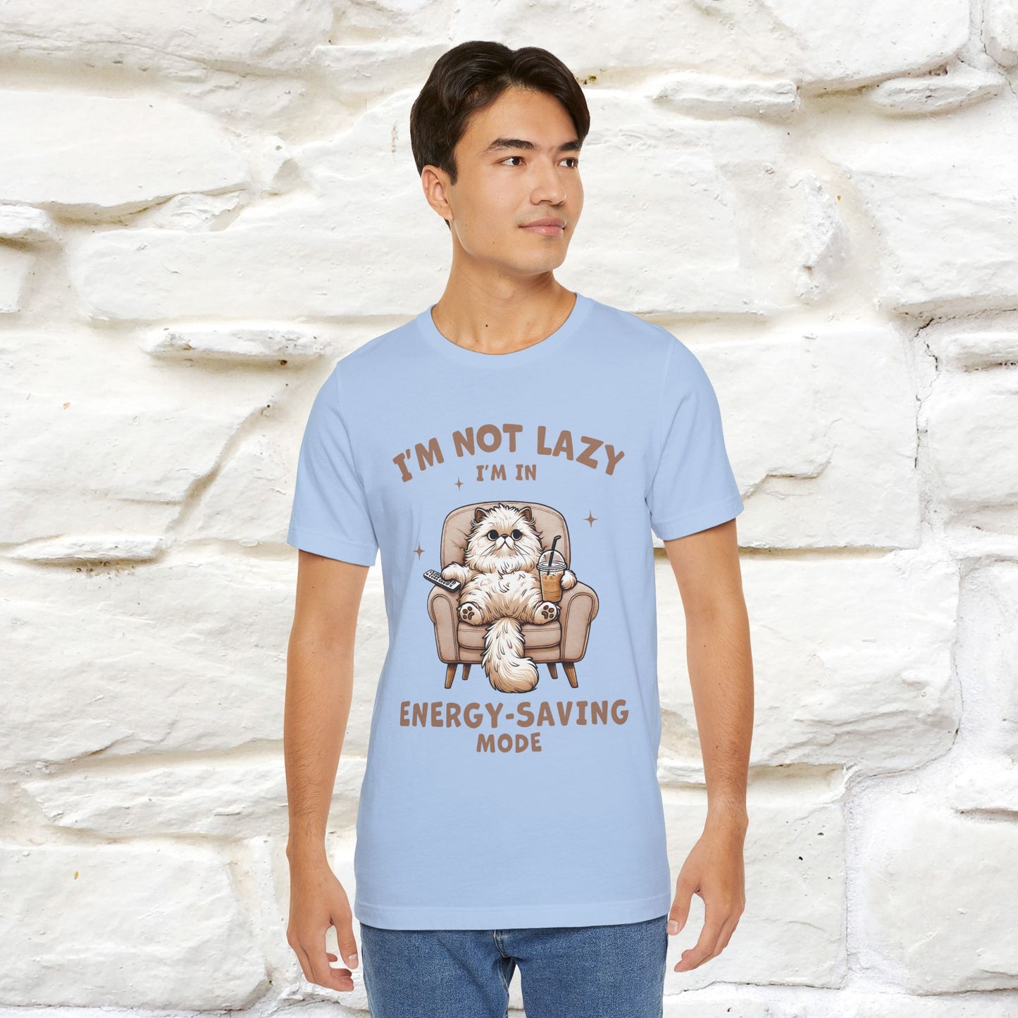 "I'm Not Lazy I'm In Energy-Saving Mode " Cat T-shirt |Nunu&Miao Studio