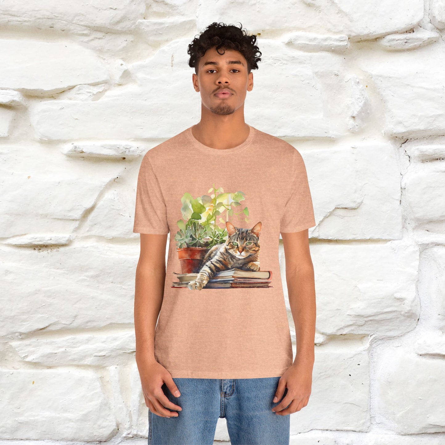 "Feline Bibliophile" T-Shirt for Men & Women | 100% Cotton* - Nunu&Miao Studio