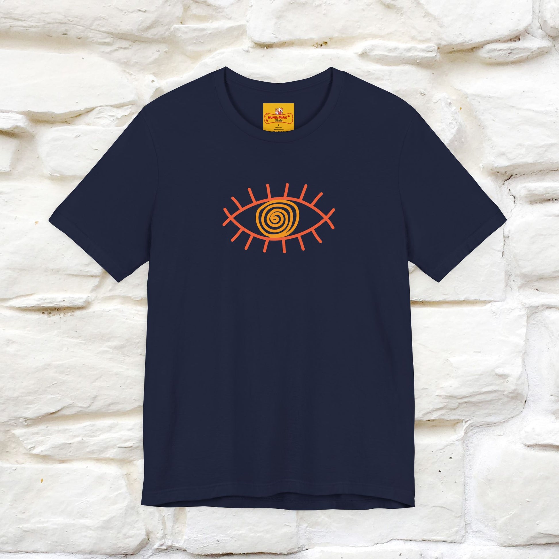 "The Hypnotic Meow'' Cat T-Shirt Front and Back Design | Nunu&Miao Studio - Nunu&Miao Studio