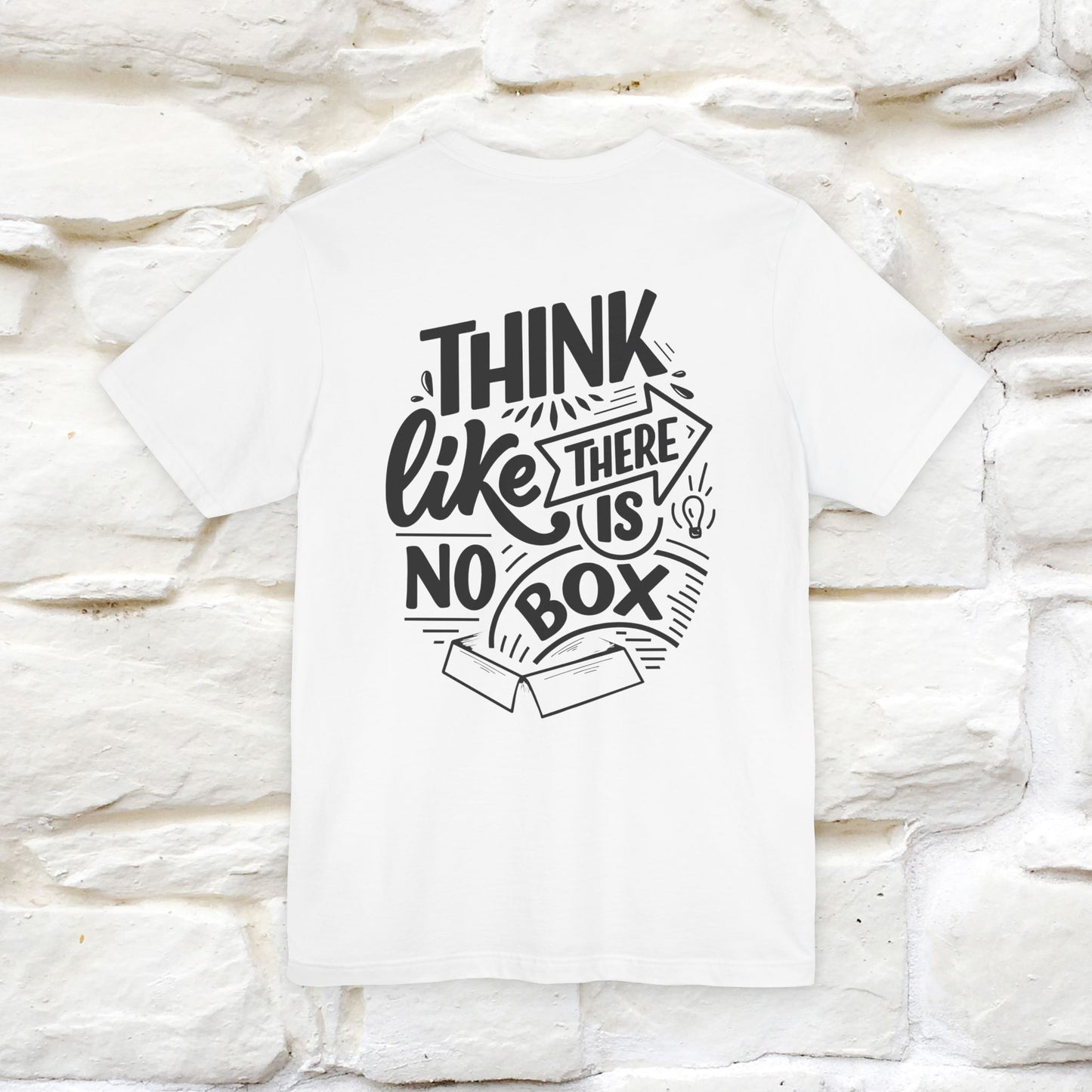 "Think Like There Is No Box" Cat T-Shirt| Front & Back Design | Nunu&Miao Studio