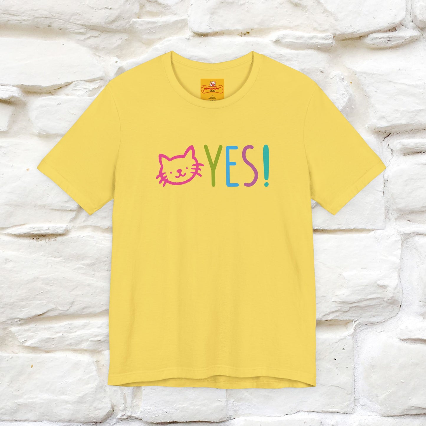 "Yes, Just Do It" Cat T-Shirt| Front & Back Design | Nunu&Miao Studio