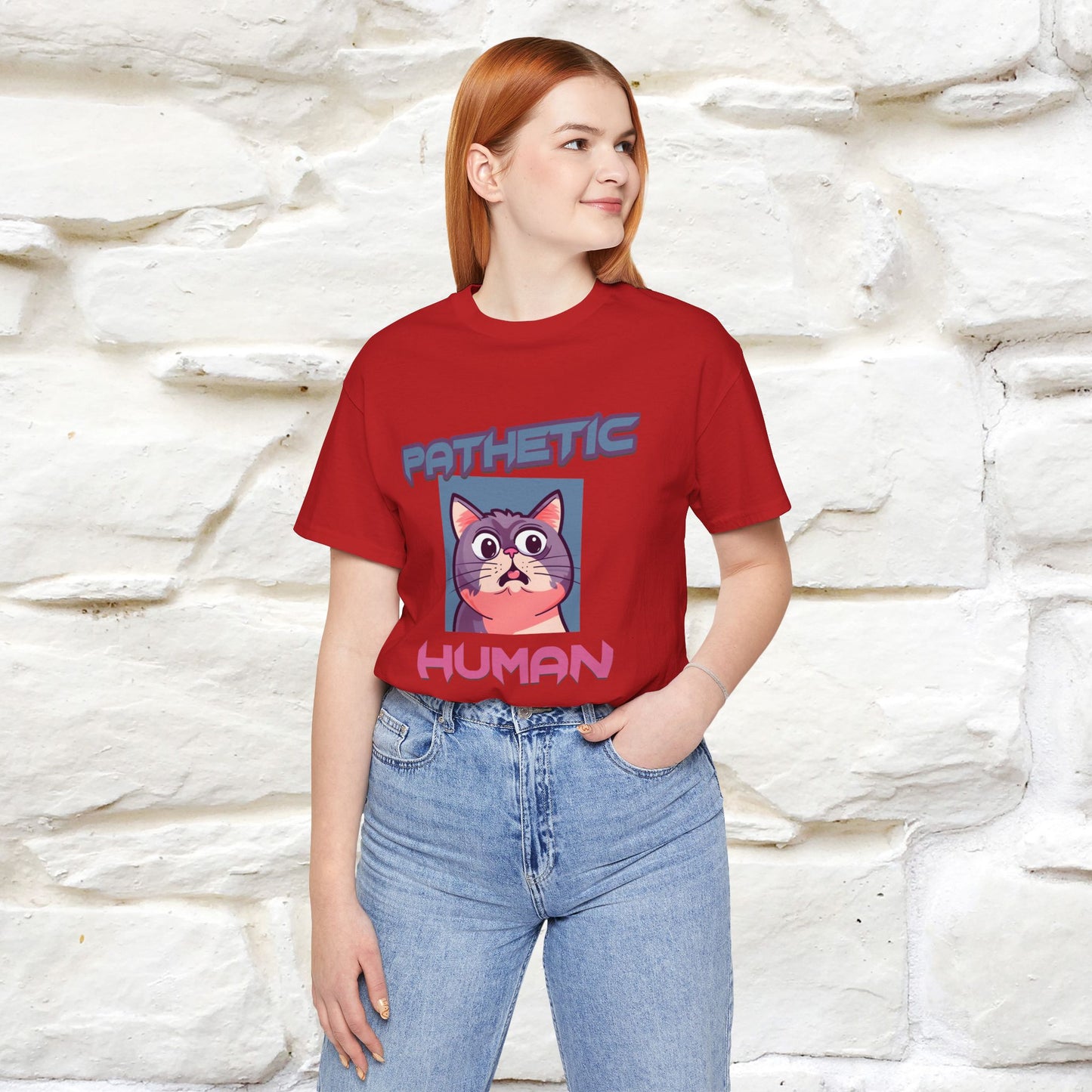 ''Pathetic Human'' | Funny Cat T-Shirt | Nunu&Miao Studio
