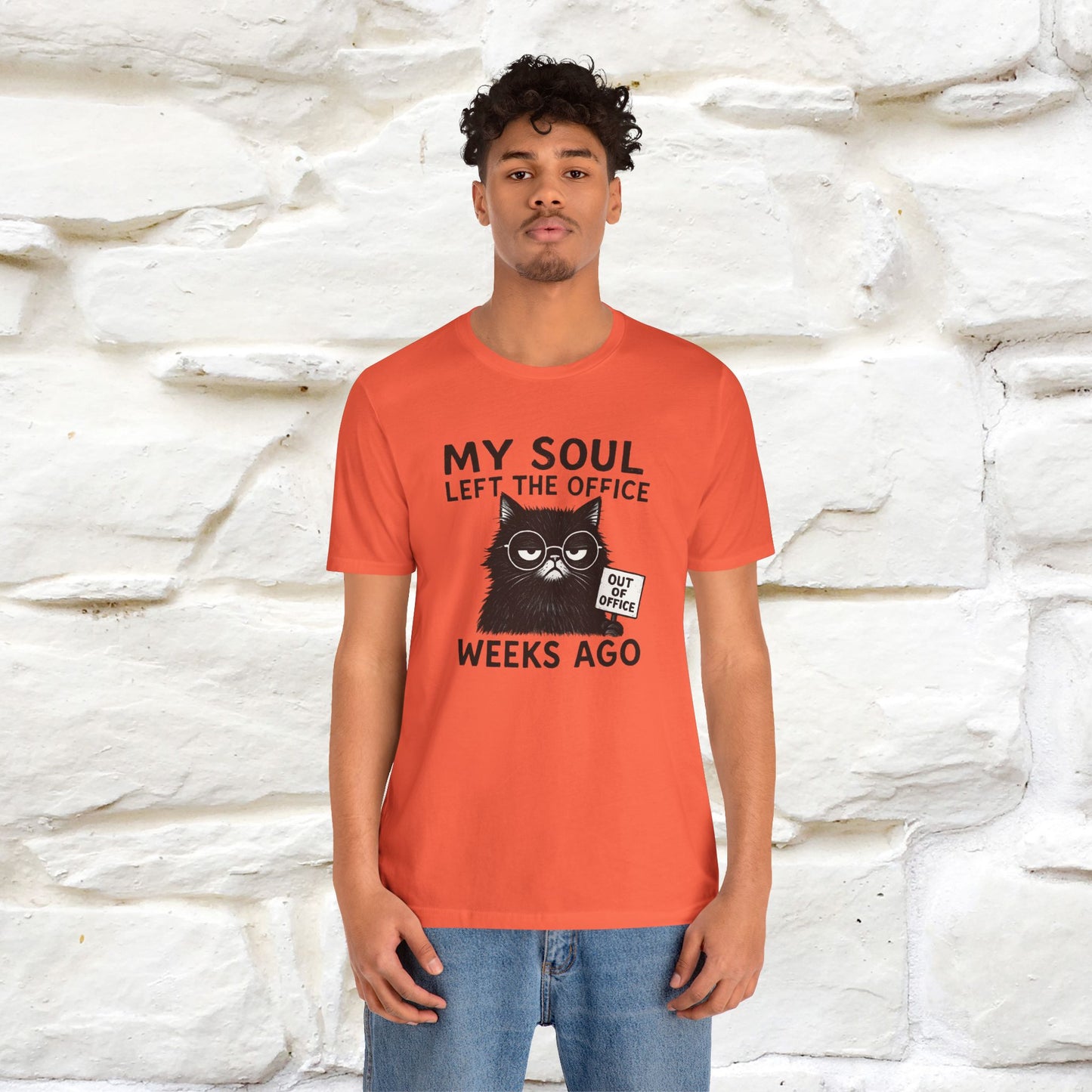 "My Soul Left The Office..." |Funny Cat T-Shirt | Nunu&Miao Studio