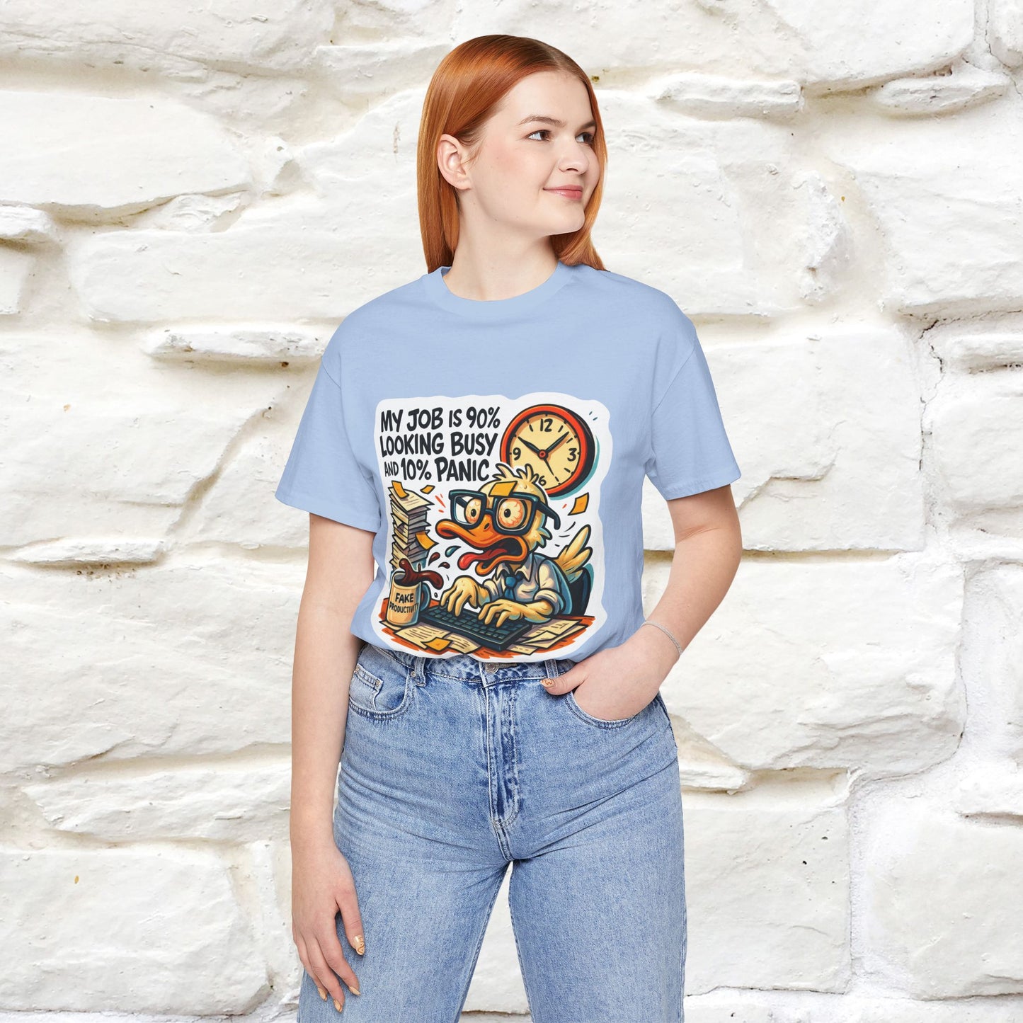 '' My Job is 90% Looking Busy ... | Sarcastic T-Shirt | Nunu&Miao Studio