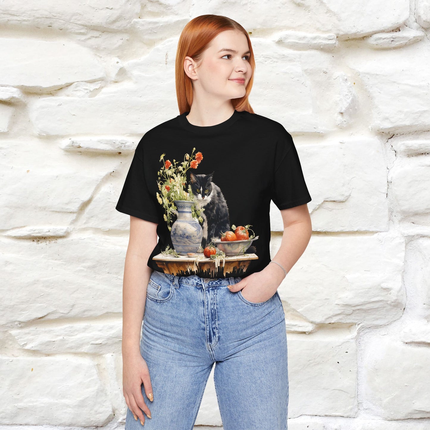 ''THe Cat and The Vase '' T-shirt for Men and Women 100% Cotton* - Nunu&Miao Studio