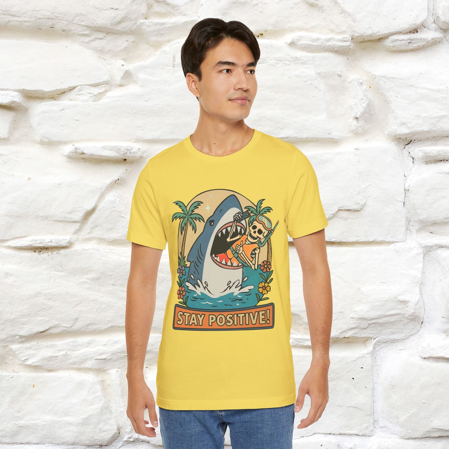 "Stay Positive" Funny T-shirt |Nunu&Miao Studio - Nunu&Miao Studio