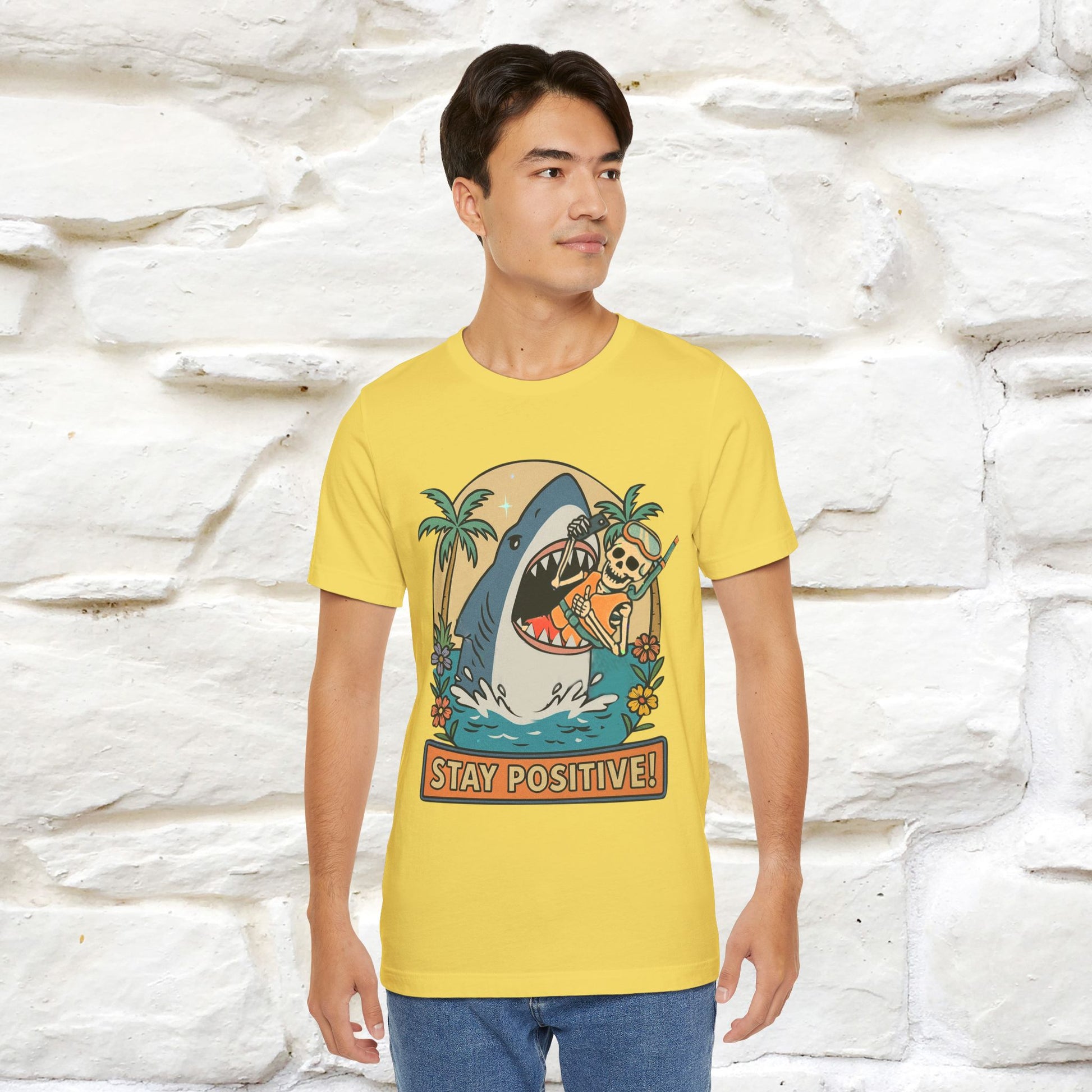 "Stay Positive" Funny T-shirt |Nunu&Miao Studio - Nunu&Miao Studio