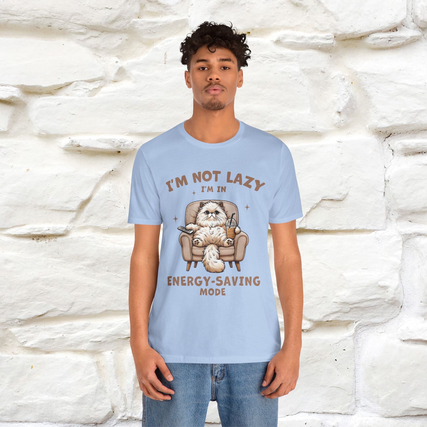 "I'm Not Lazy I'm In Energy-Saving Mode " Cat T-shirt |Nunu&Miao Studio