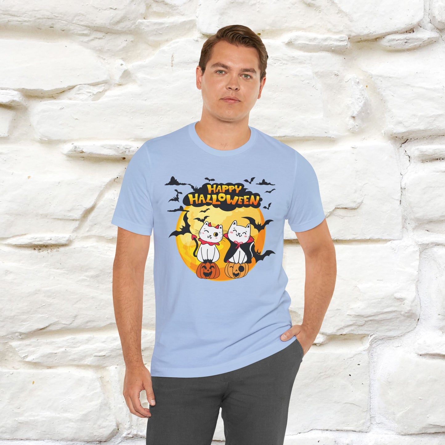 "Happy Halloween Cat Couple " Cat T-shirt |Nunu&Miao Studio