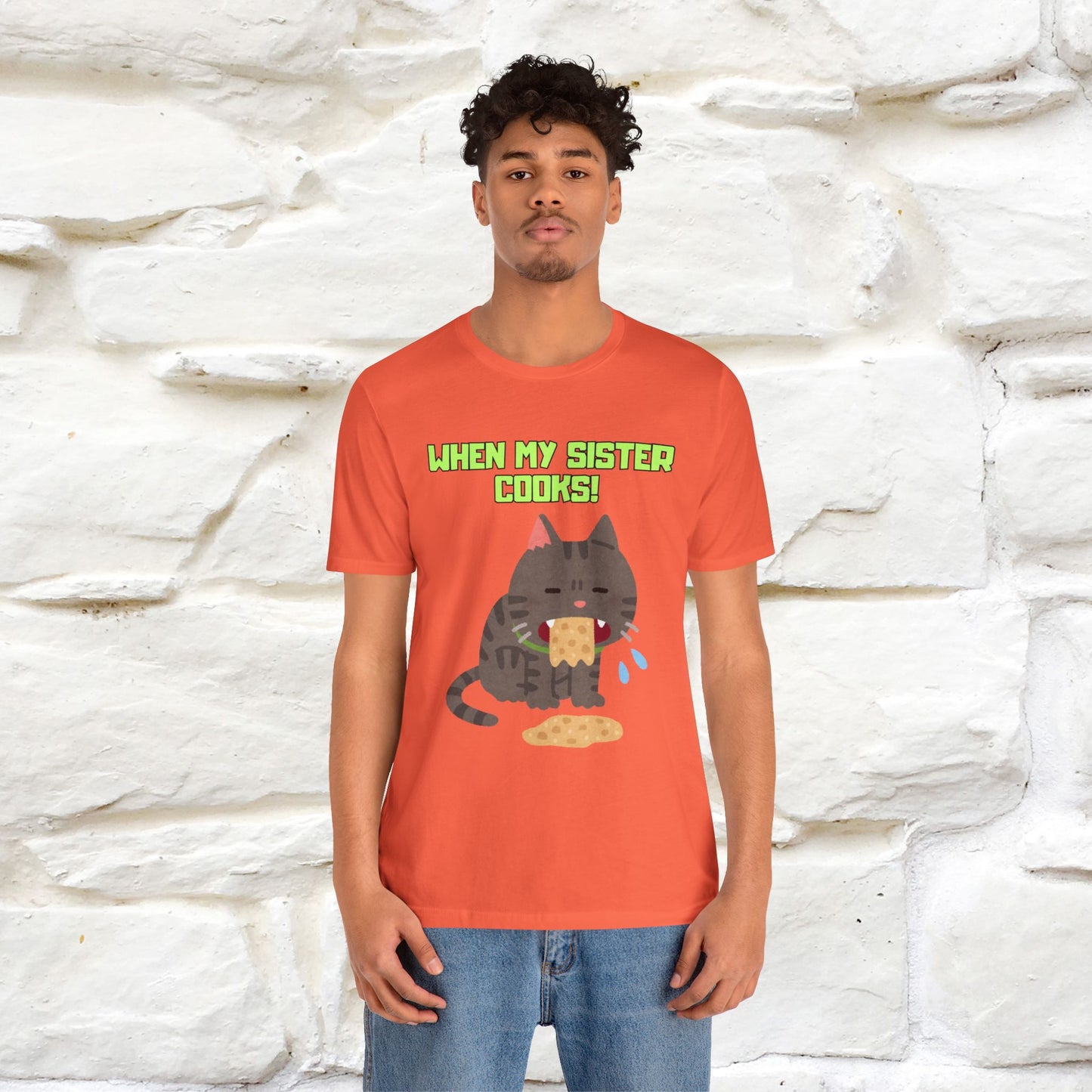 "When My Sister Cooks" Funny Cat T-shirt |Nunu&Miao Studio