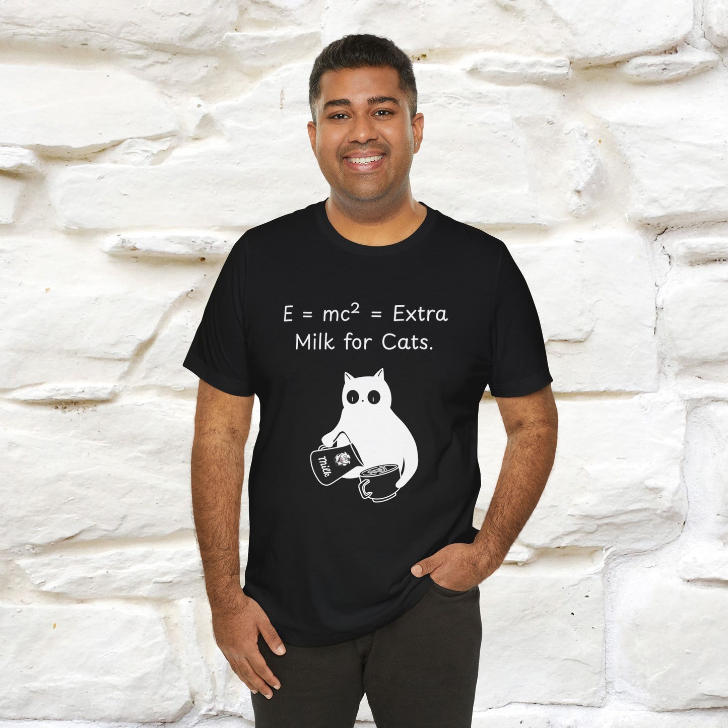 ''E = mc² = Extra Milk for Cats.''| Funny T-Shirt | Nunu&Miao Studio