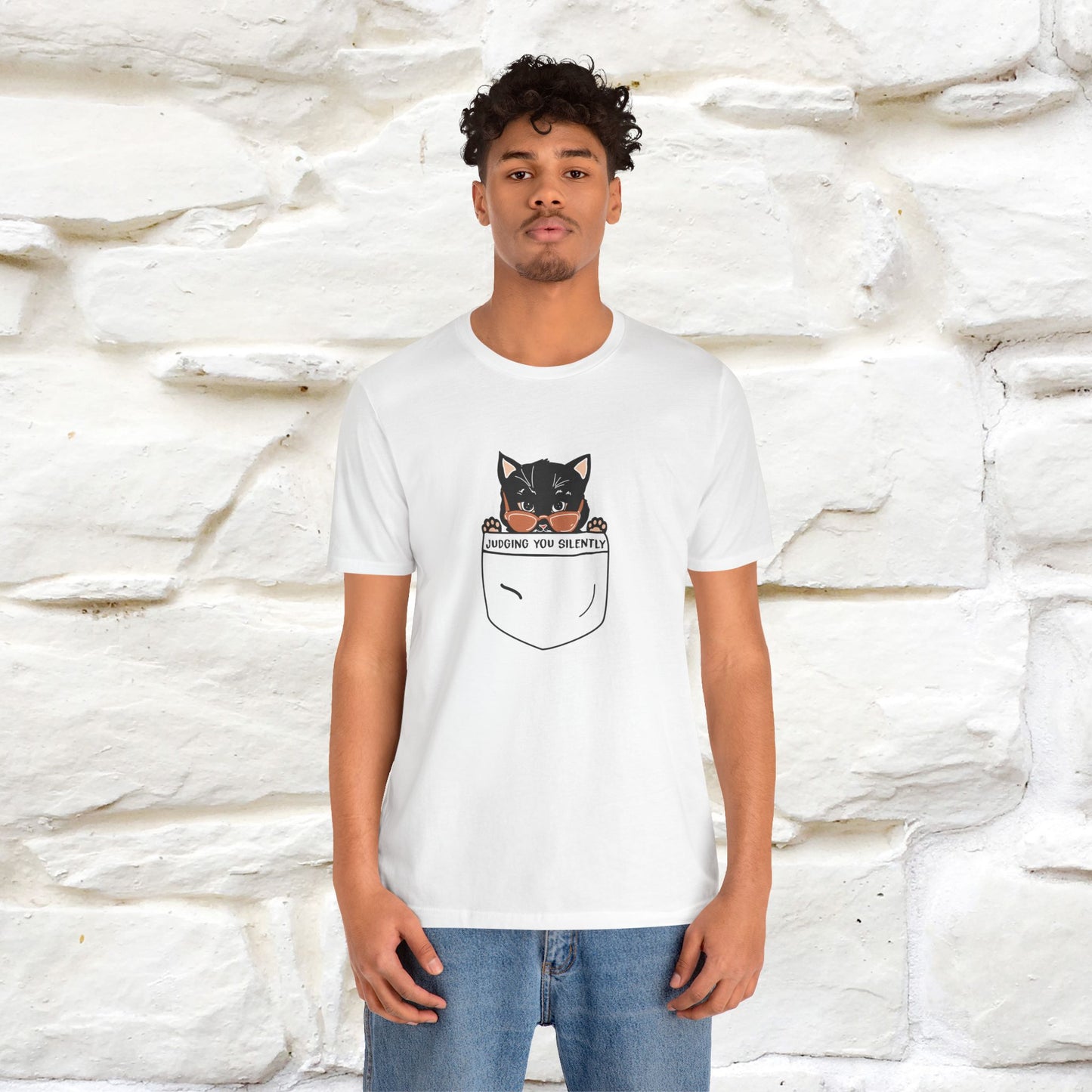 Judging You Silently Cat T-Shirt for Men | 100% Cotton* Funny & Sassy Tee - Nunu&Miao Studio