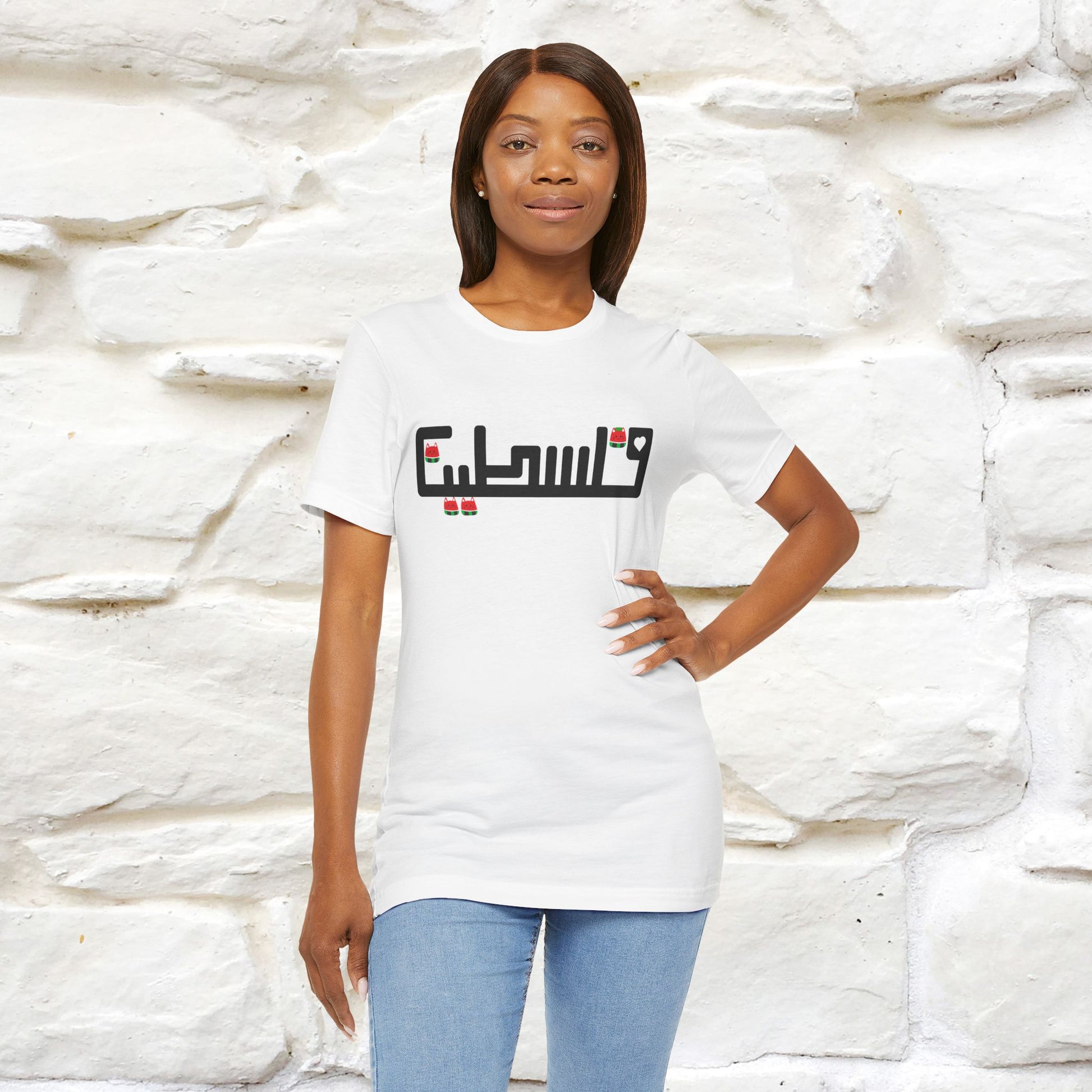 "Palestine" Cat T-shirt |Nunu&Miao Studio - Nunu&Miao Studio