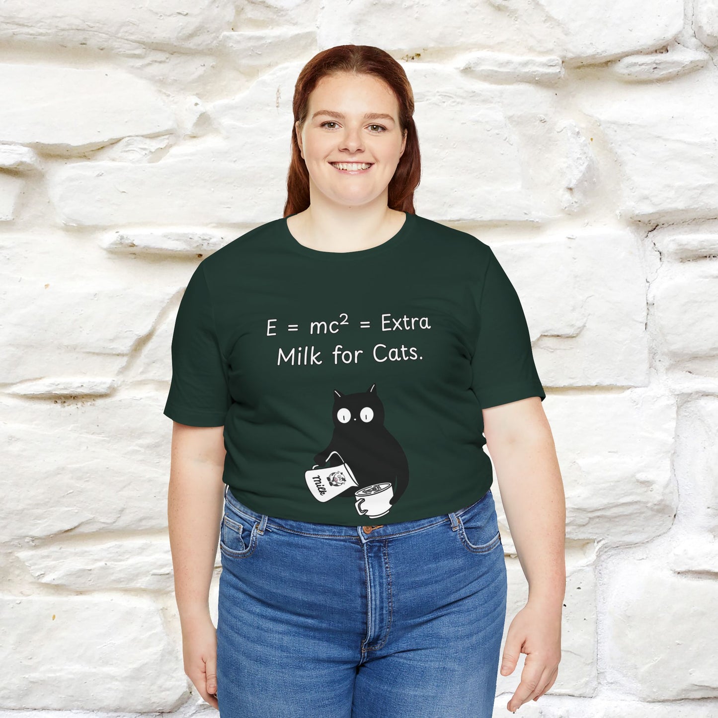 ''E = mc² = Extra Milk for Cats.''| Funny T-Shirt | Nunu&Miao Studio