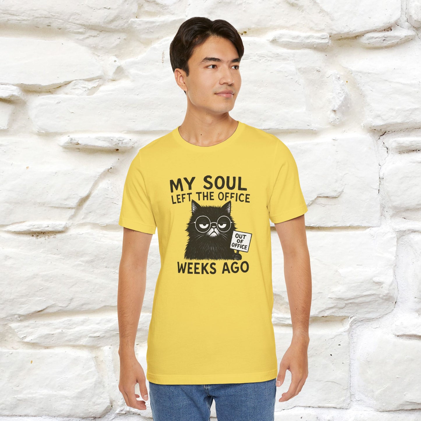 "My Soul Left The Office..." |Funny Cat T-Shirt | Nunu&Miao Studio