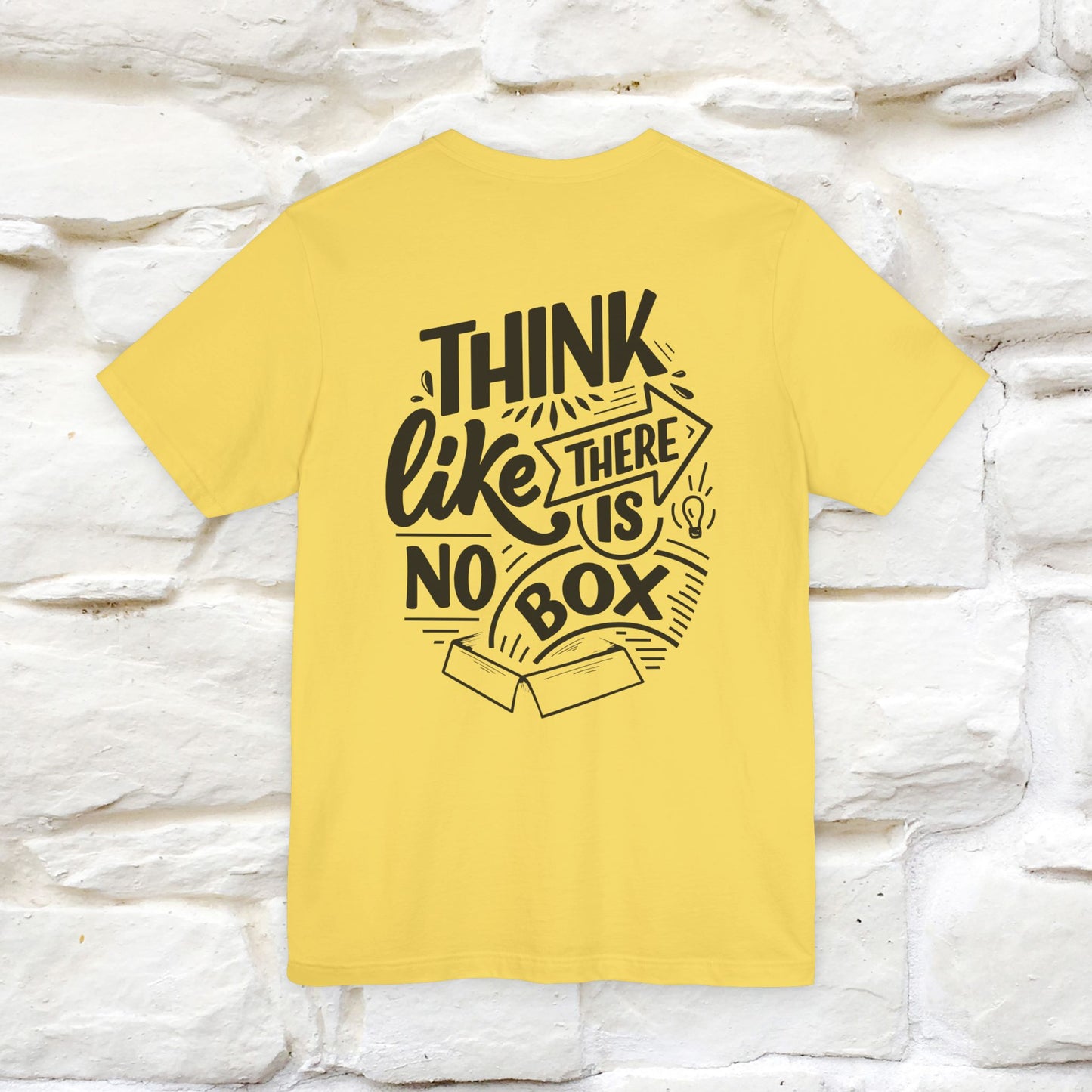"Think Like There Is No Box" Cat T-Shirt| Front & Back Design | Nunu&Miao Studio