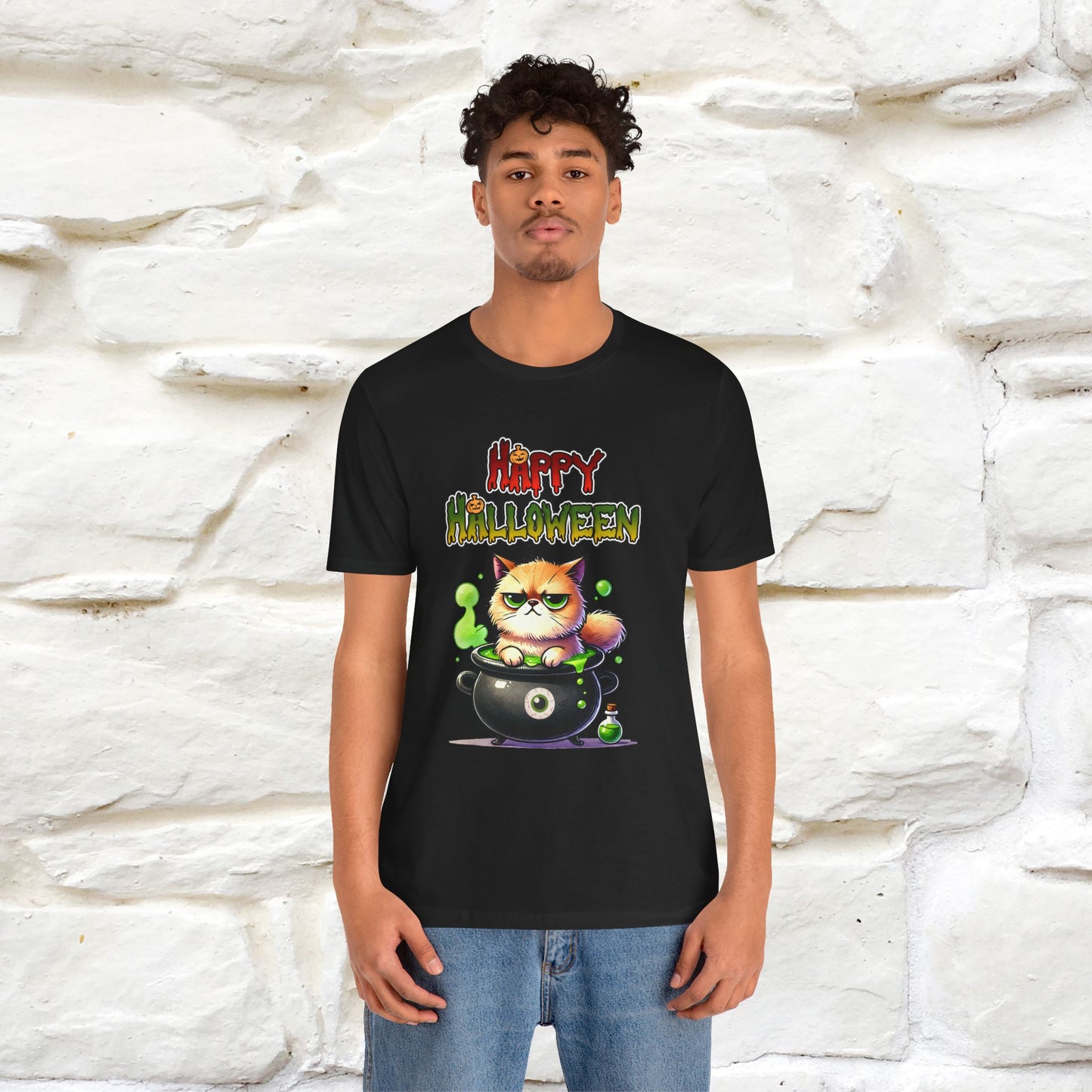 "Angry Cat Happy Halloween" Cat T-shirt |Nunu&Miao Studio
