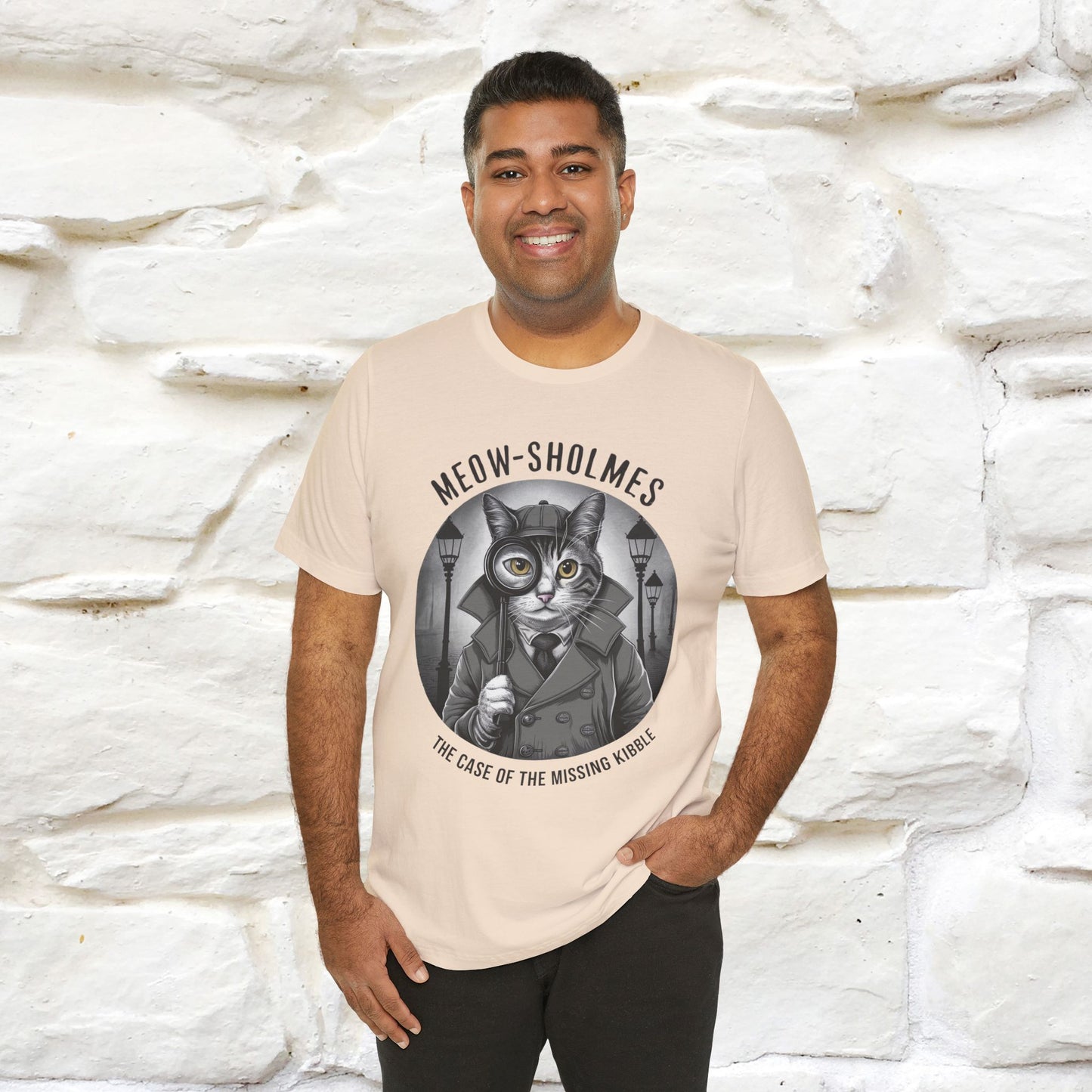 ''Meow-Sholmes: The Case of the Missing Kibble'' | Detective Cat Tee | Nunu&Miao Studio - Nunu&Miao Studio