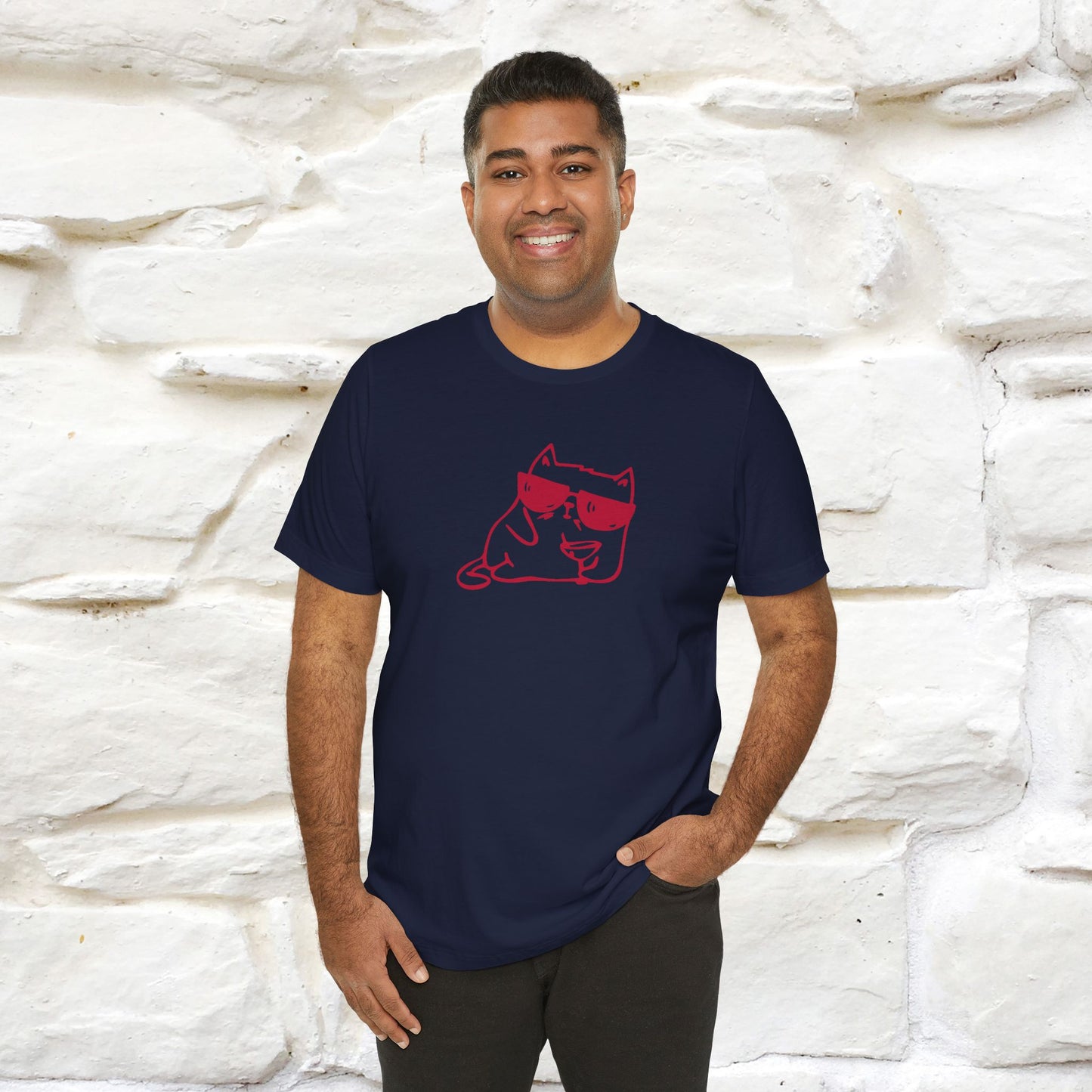 "I’m Happy, Which Often Looks Like Crazy" Cat T-Shirt| Front & Back Design | Nunu&Miao Studio