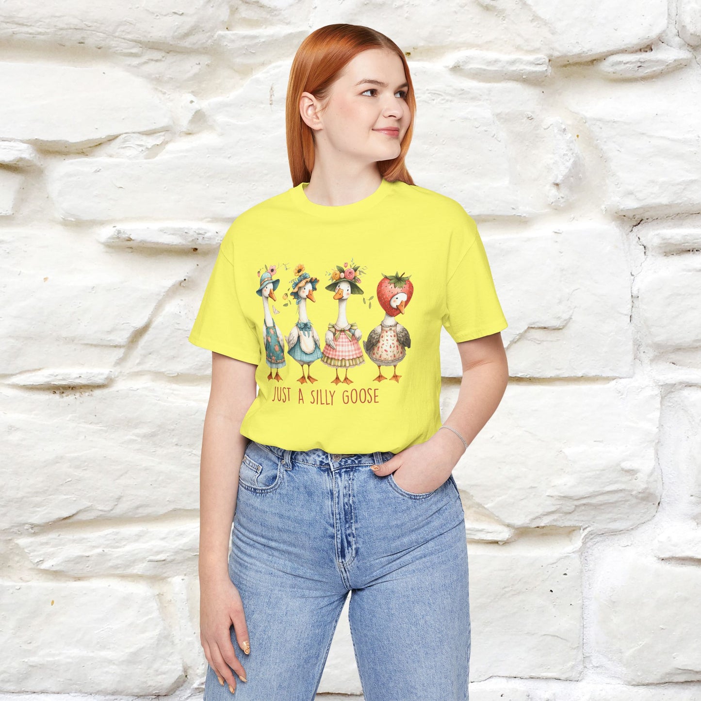 "Just A Silly Goose" Cute T-shirt |Nunu&Miao Studio - Nunu&Miao Studio