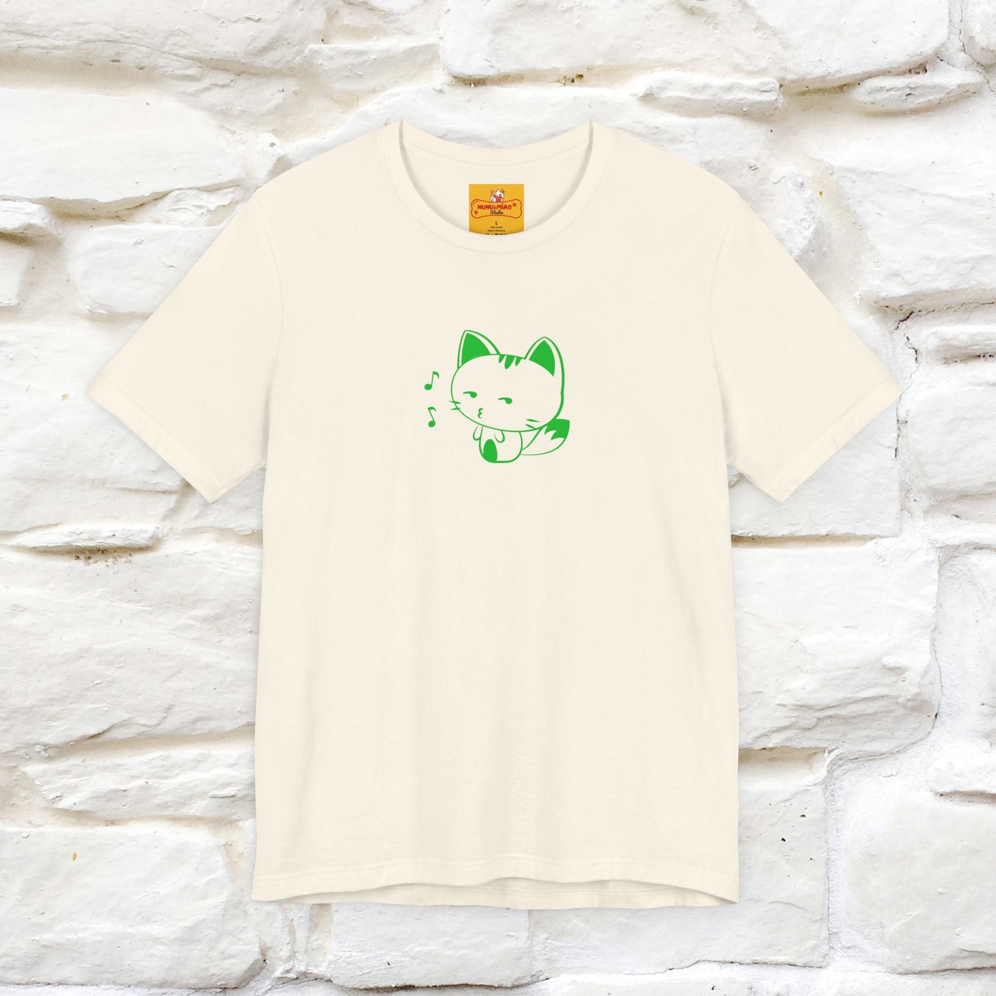 "Happiness Comes From Peace, Peace Comes From Indifference" Cat T-Shirt| Front & Back Design | Nunu&Miao Studio