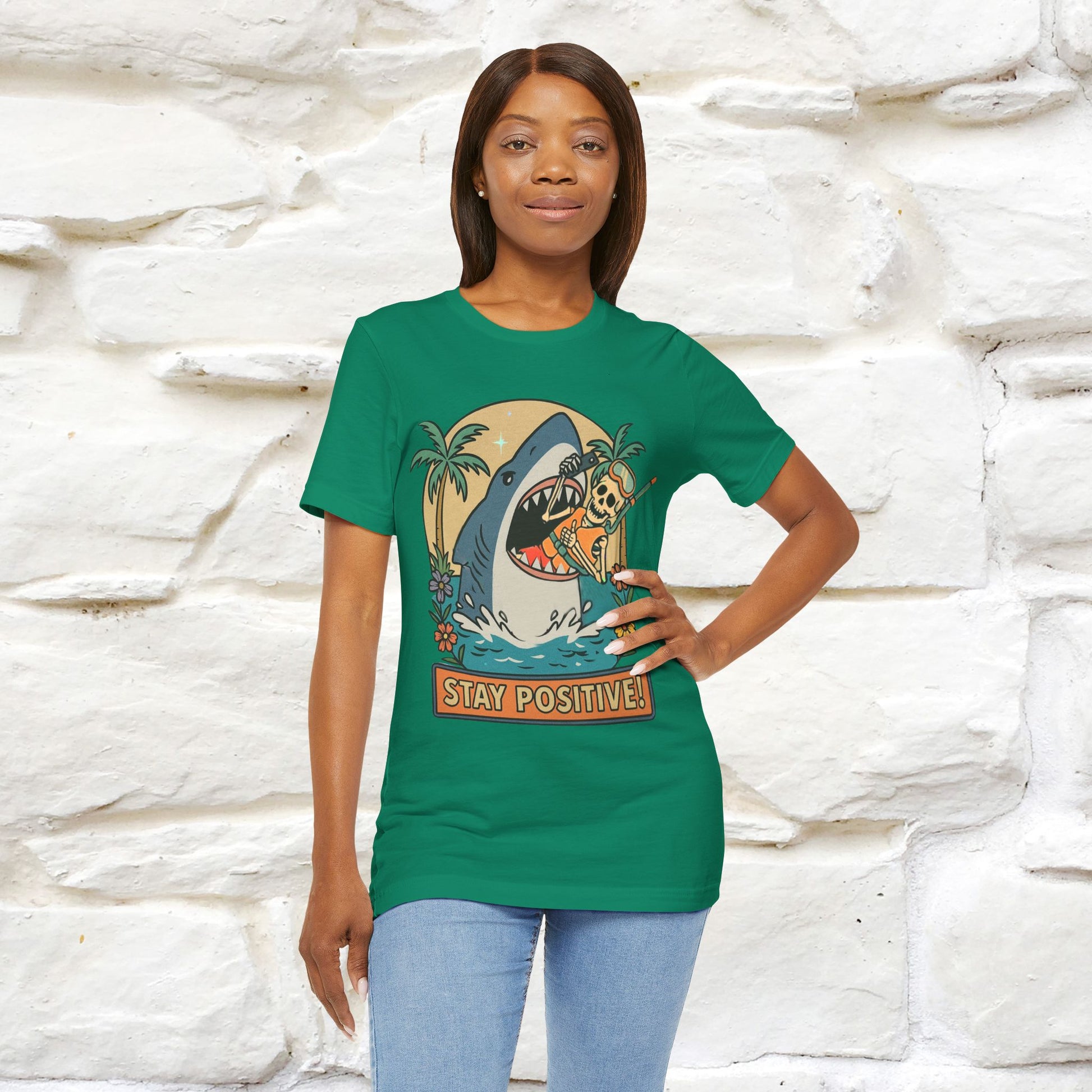 "Stay Positive" Funny T-shirt |Nunu&Miao Studio - Nunu&Miao Studio