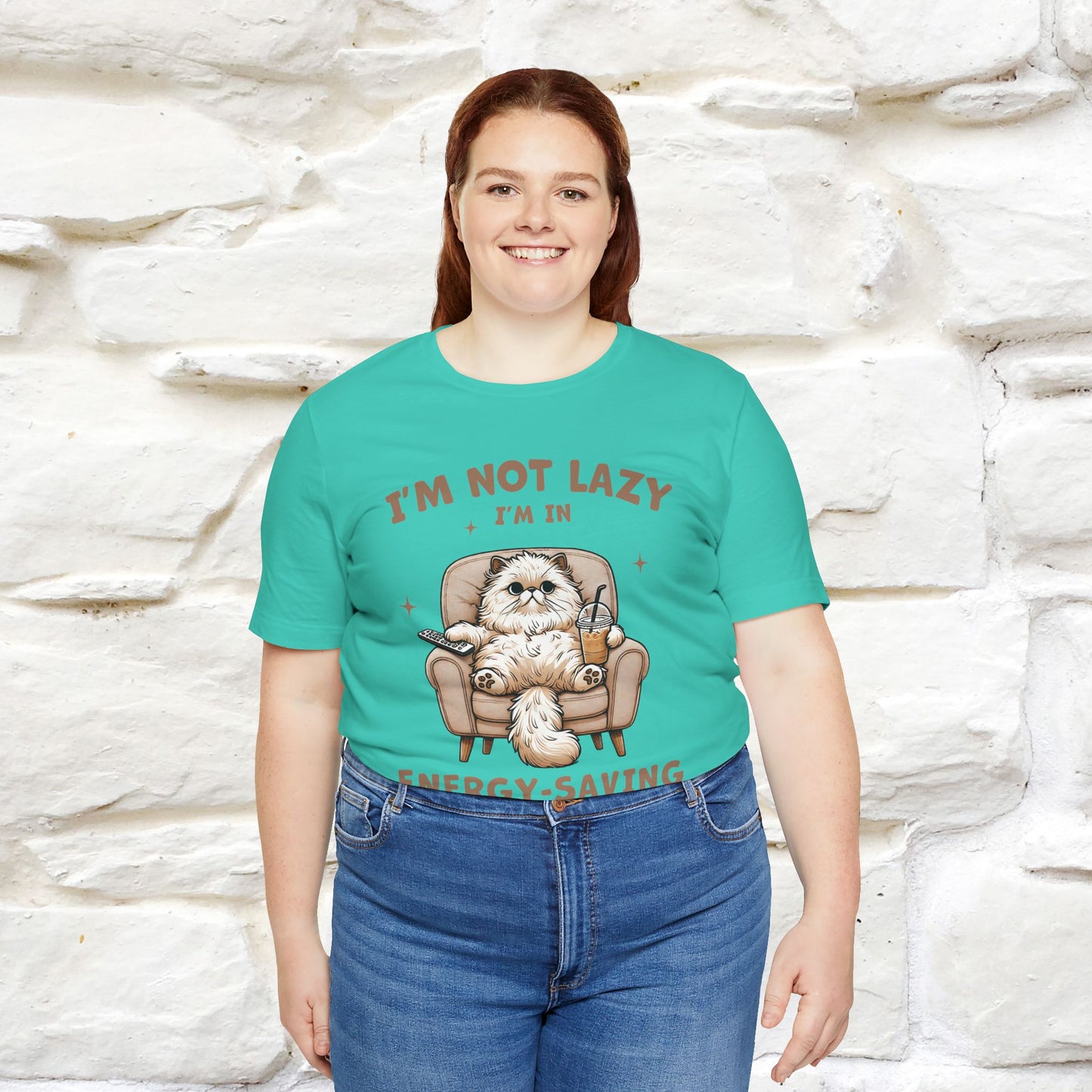 "I'm Not Lazy I'm In Energy-Saving Mode " Cat T-shirt |Nunu&Miao Studio
