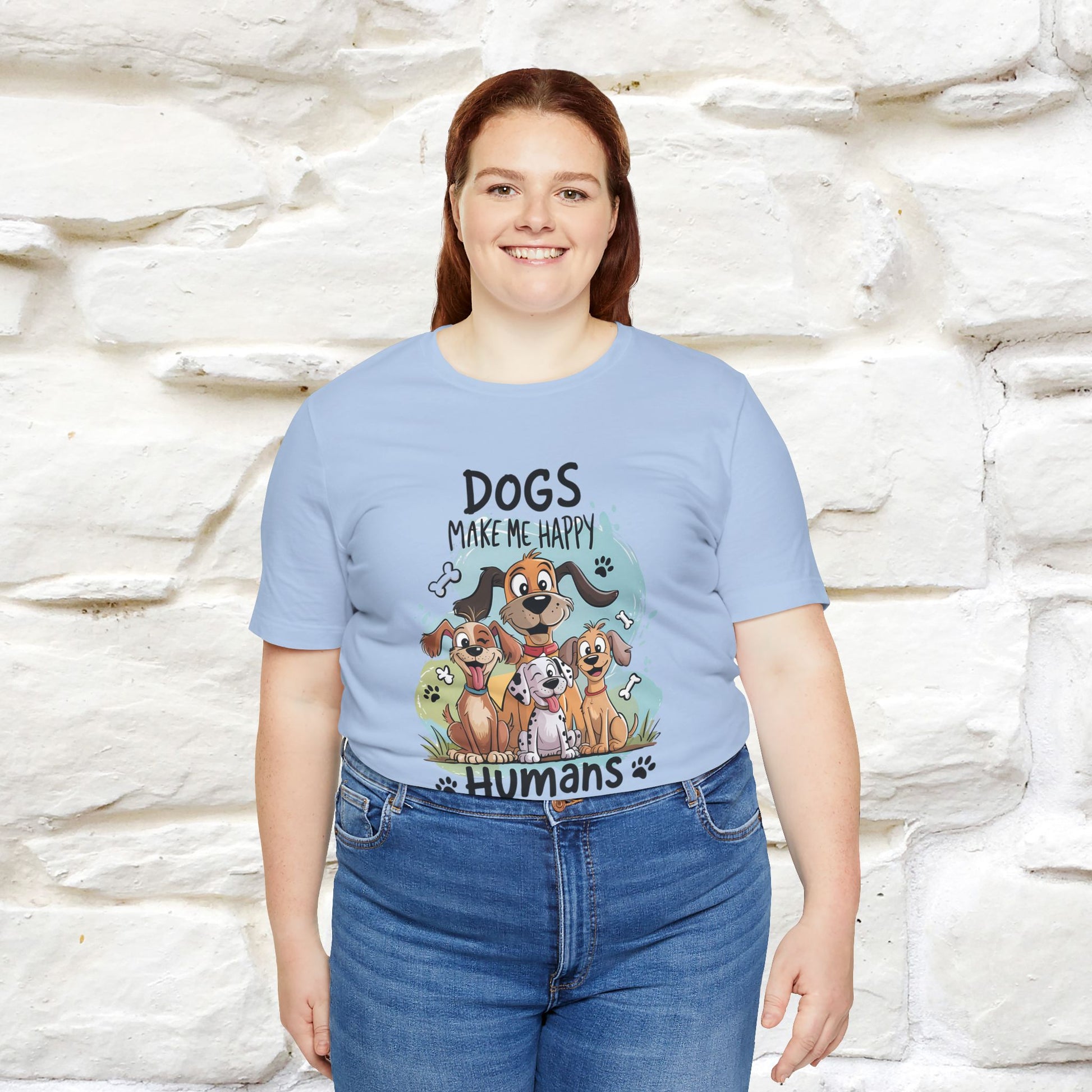 " Dogs Make Me Happy ..."  T-shirt |Nunu&Miao Studio - Nunu&Miao Studio