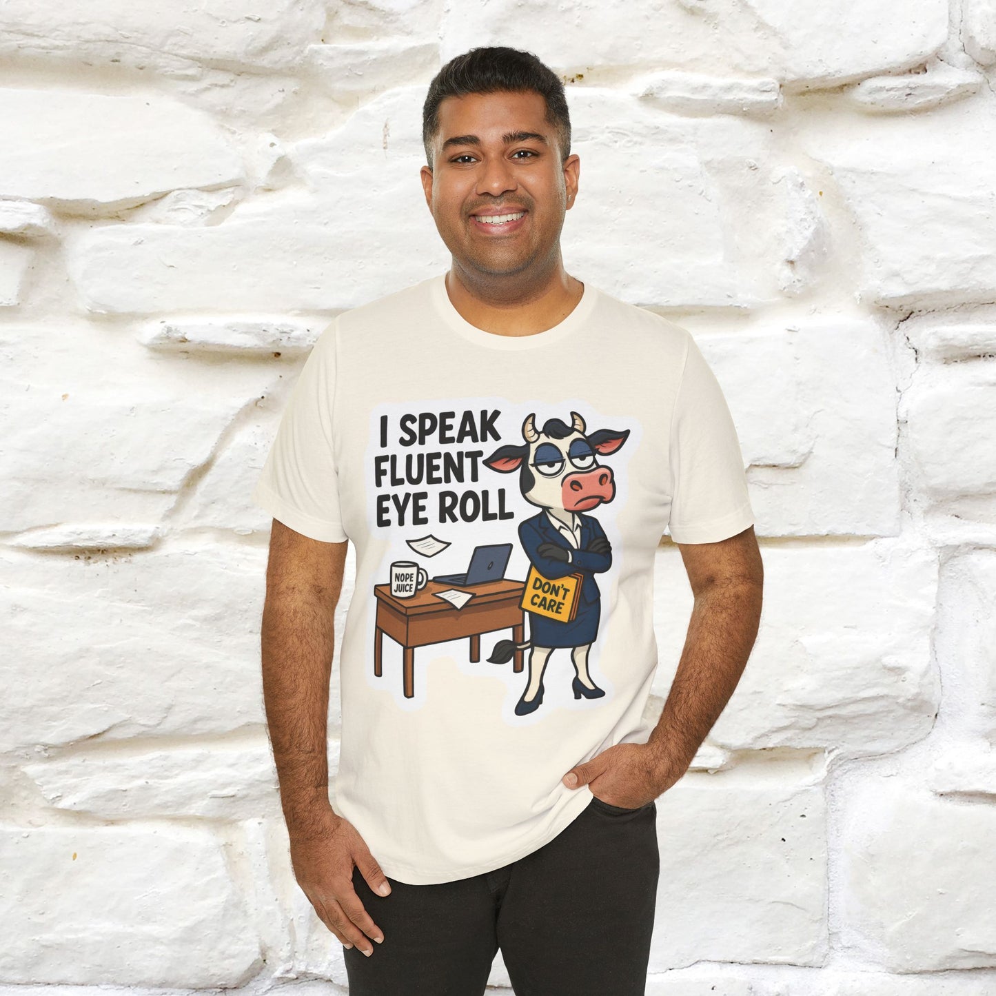 ''I Speak Fluent Eye Roll ''| Sarcastic Cat T-Shirt | Nunu&Miao Studio