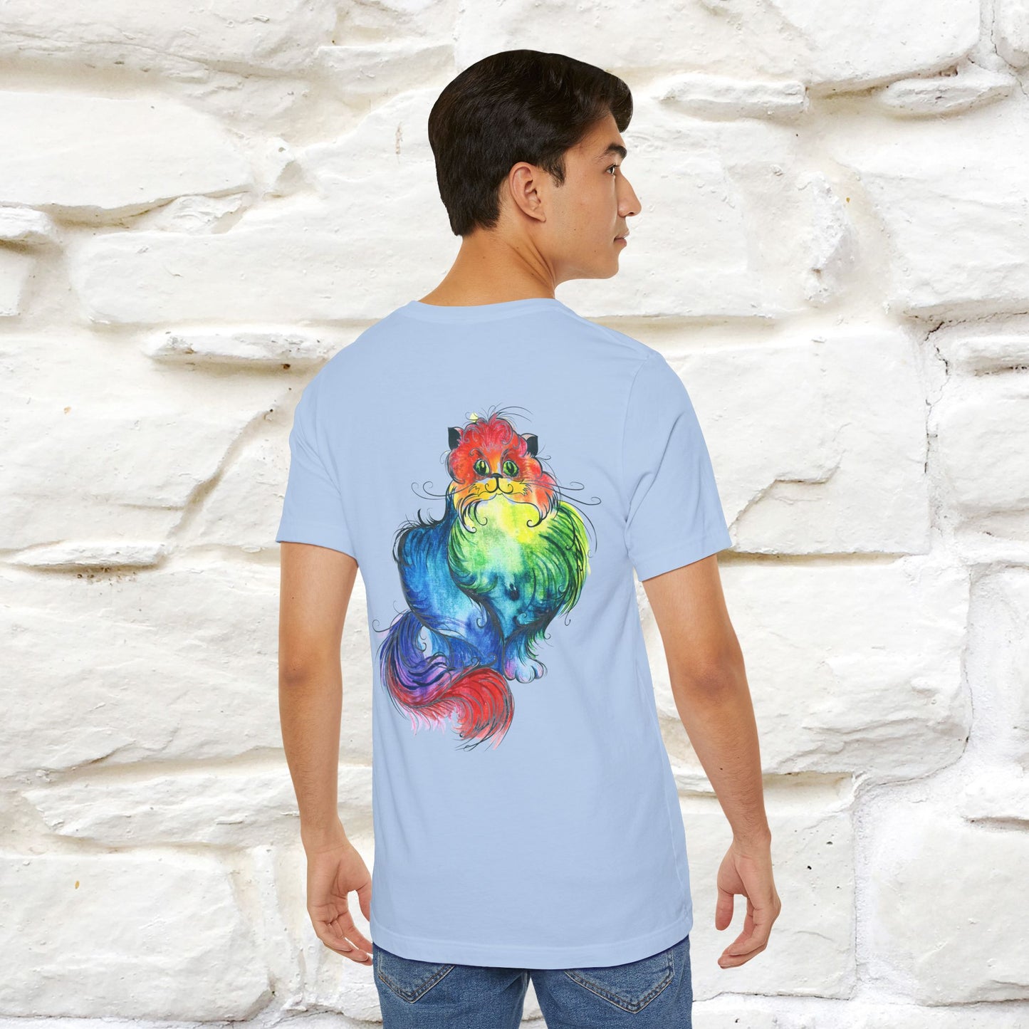 "Il Pittore'' Cat T-Shirt Front and Back Design | Nunu&Miao Studio