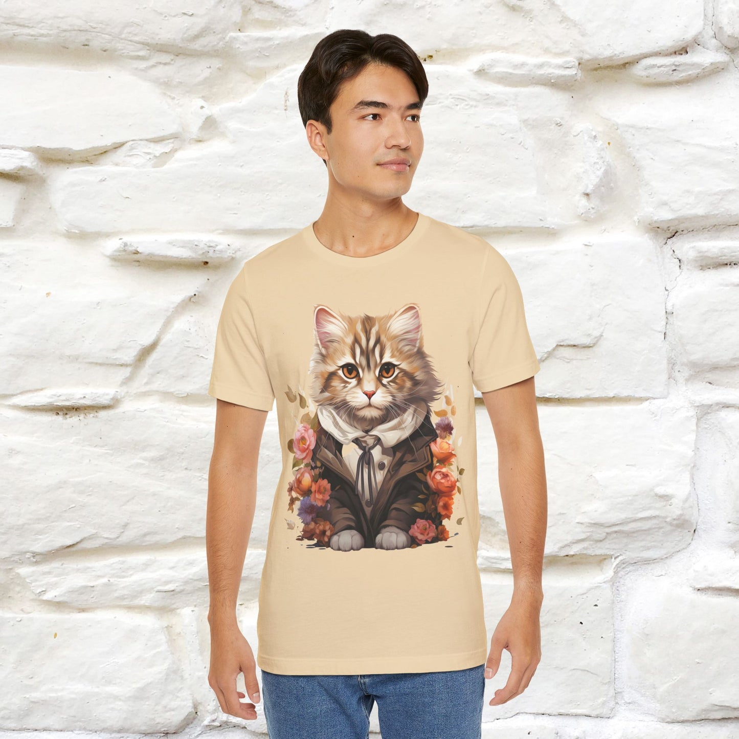 "Mr. Meow" Elegant Cat T-Shirt for Men & Women | 100% Cotton* - Nunu&Miao Studio