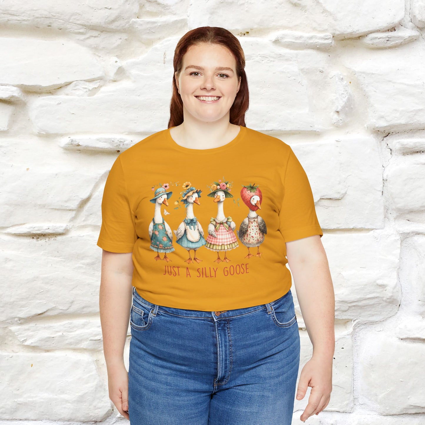 "Just A Silly Goose" Cute T-shirt |Nunu&Miao Studio - Nunu&Miao Studio