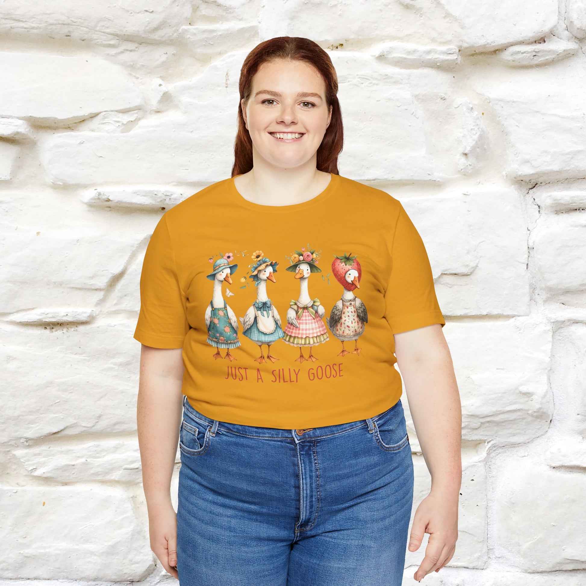 "Just A Silly Goose" Cute T-shirt |Nunu&Miao Studio - Nunu&Miao Studio