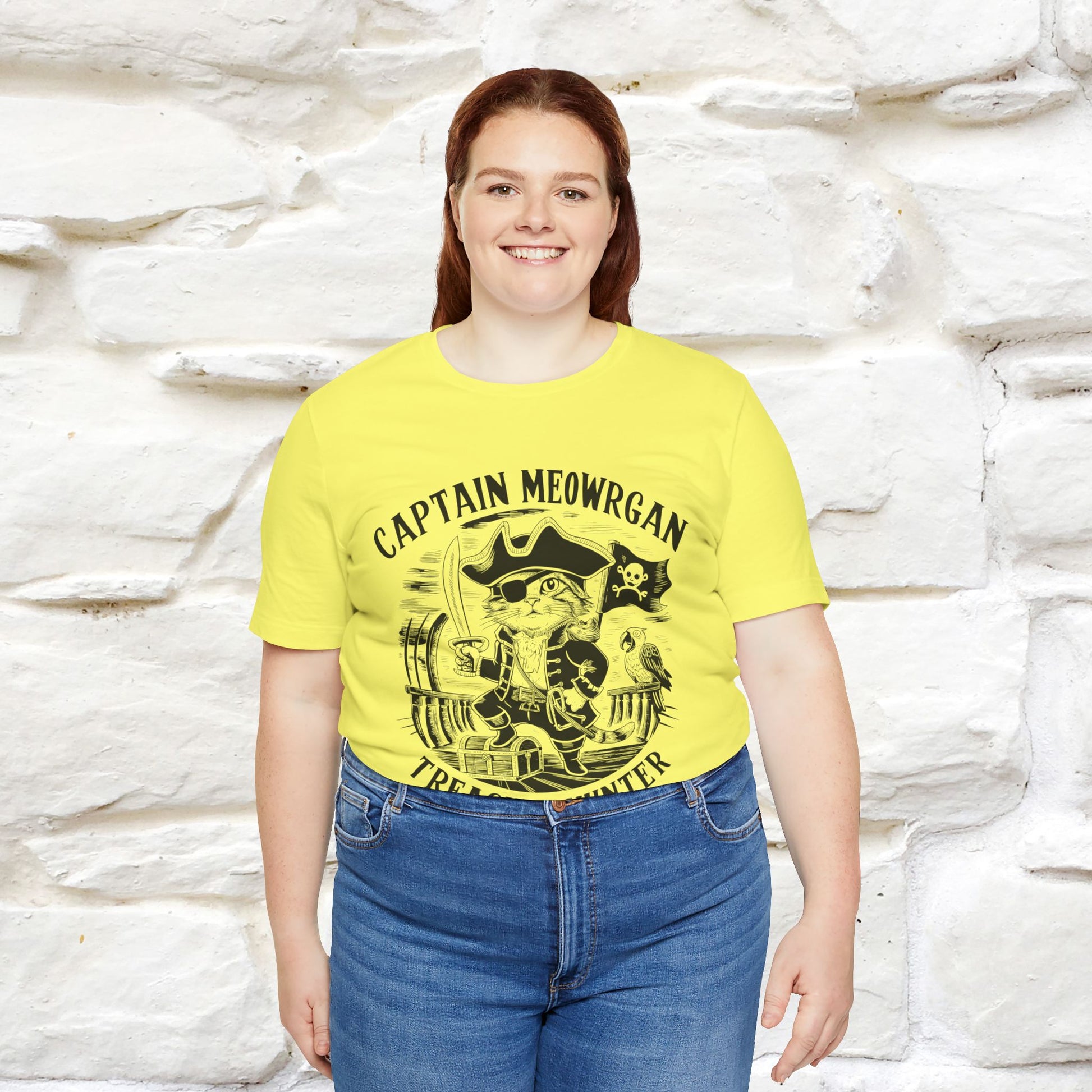 Captain Meowrgan Treasure Hunter |  |Cat T-Shirt | Nunu&Miao Studio - Nunu&Miao Studio