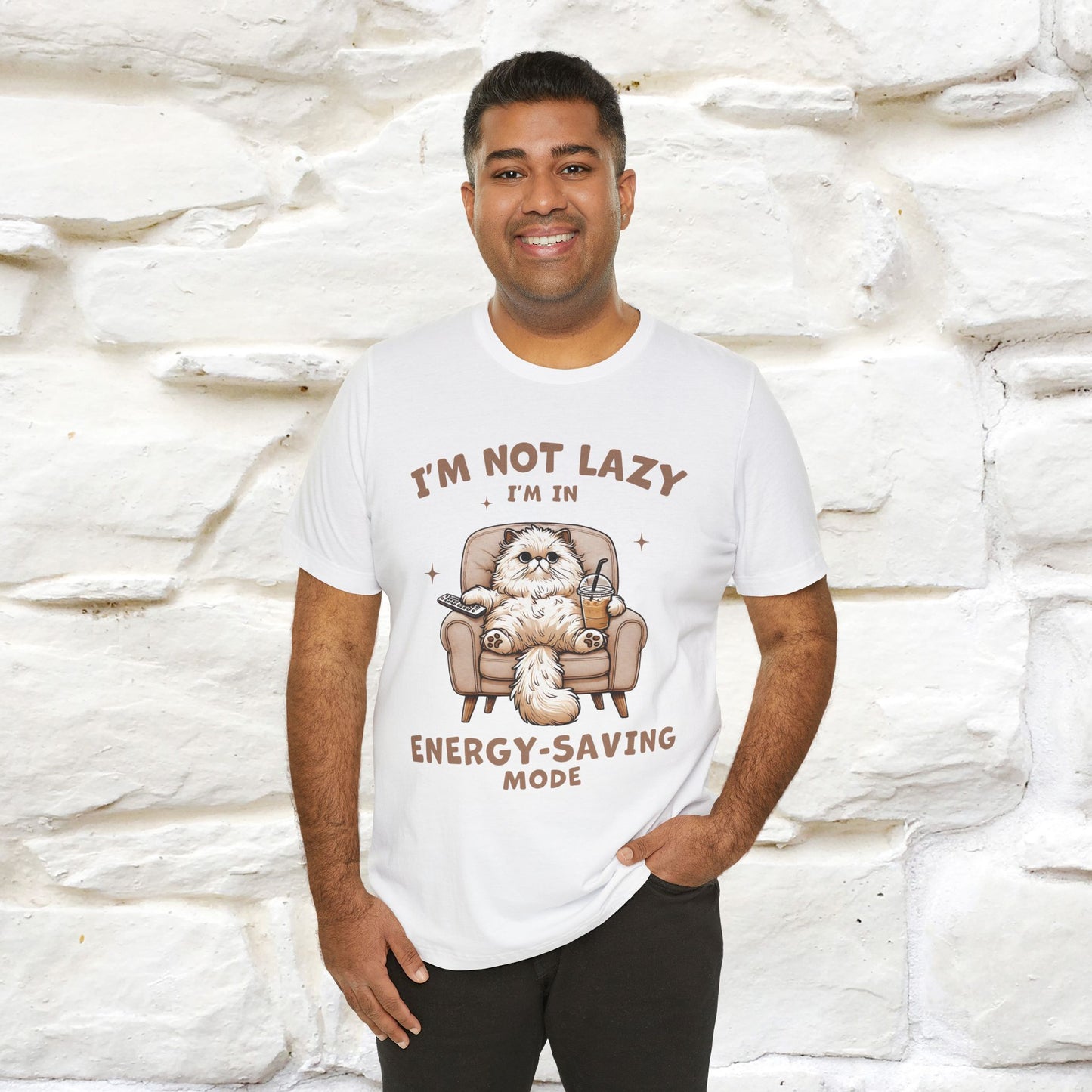"I'm Not Lazy I'm In Energy-Saving Mode " Cat T-shirt |Nunu&Miao Studio