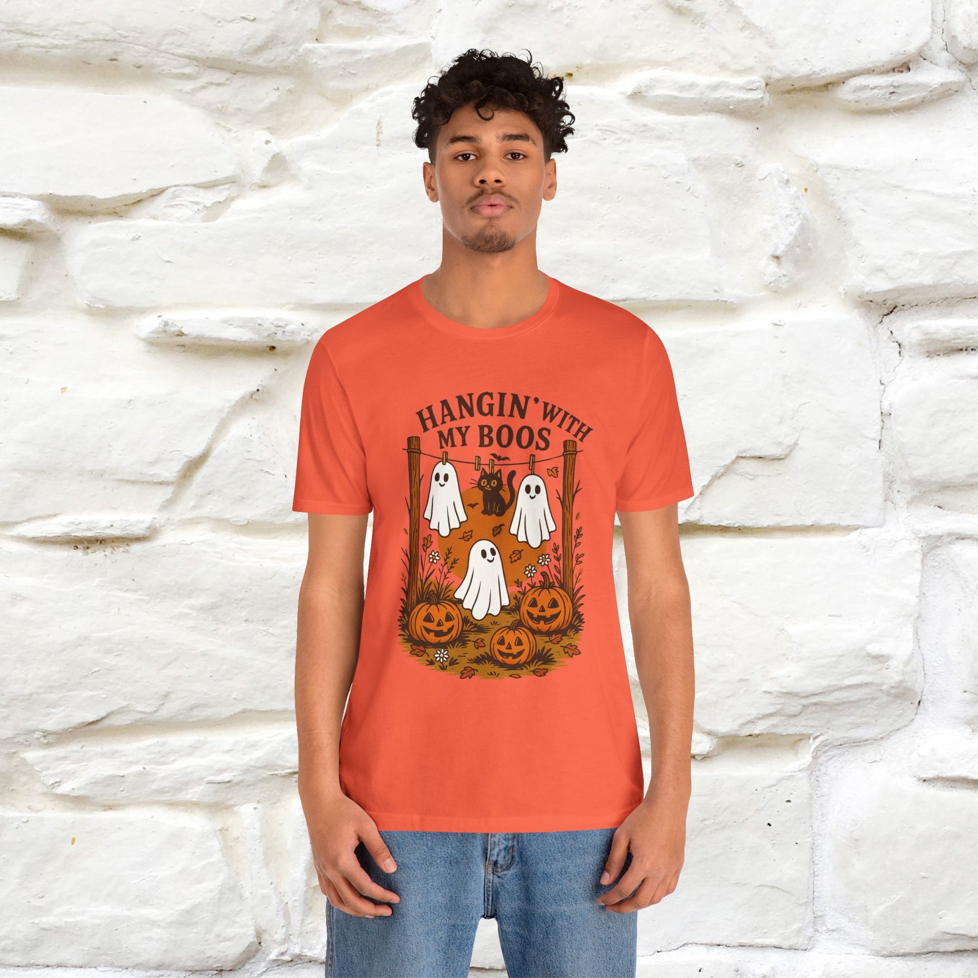 "Hanging With My Boos" Halloween Cat T-shirt |Nunu&Miao Studio - Nunu&Miao Studio