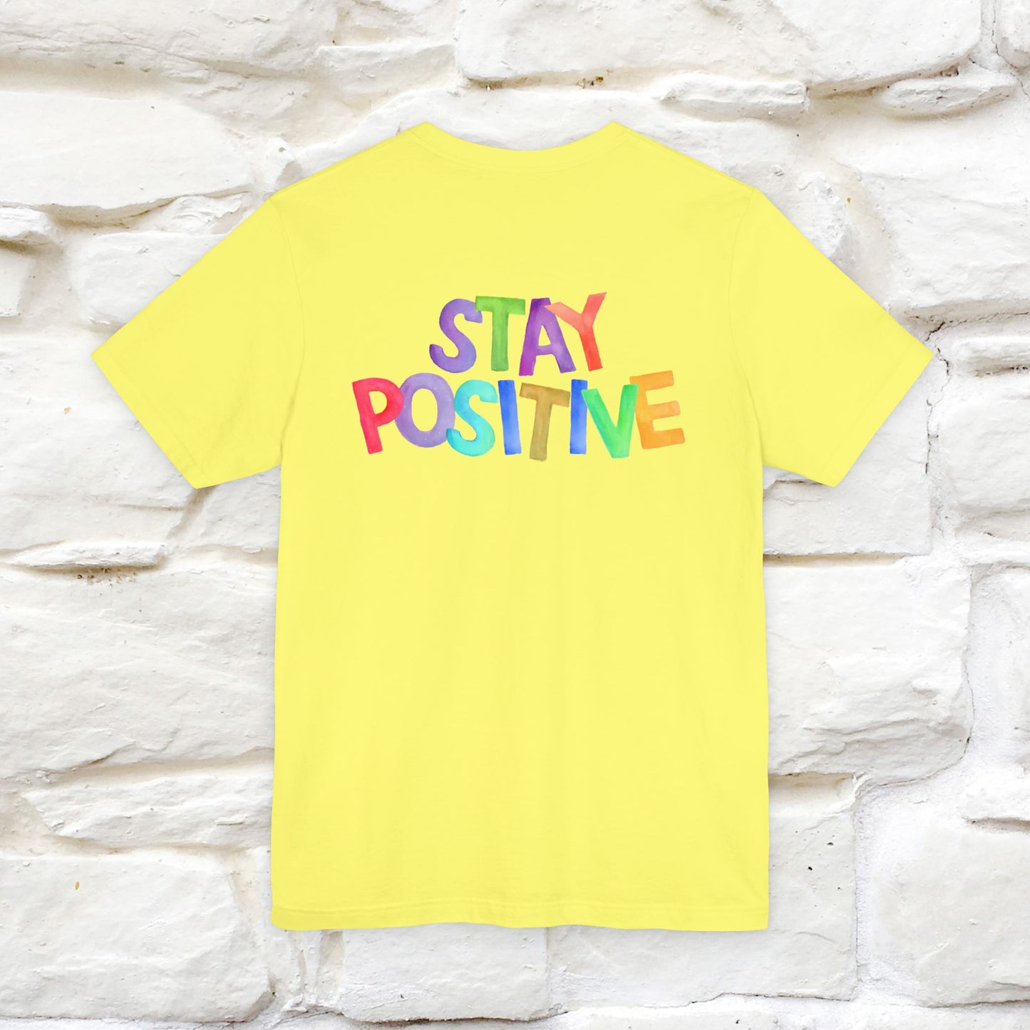 "Stay Positive'' Cat T-Shirt | Front & Back Design | Nunu&Miao Studio