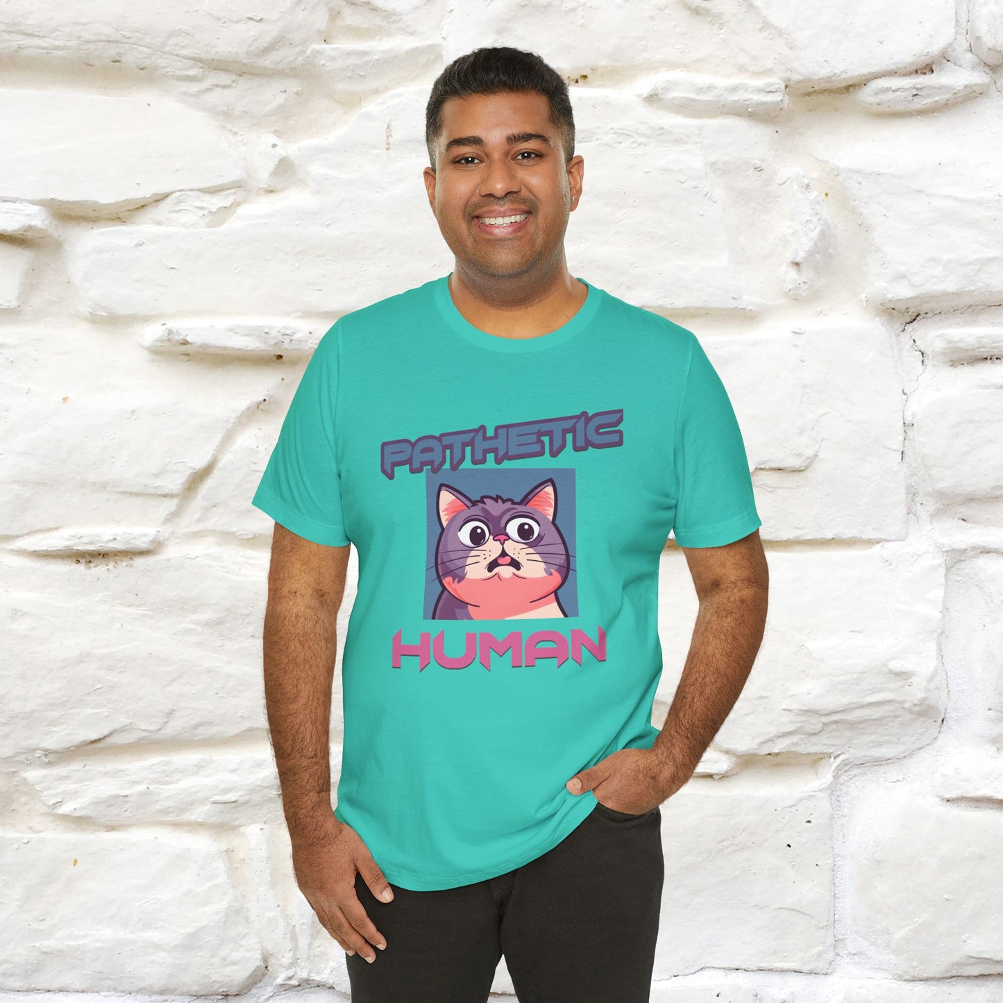 ''Pathetic Human'' | Funny Cat T-Shirt | Nunu&Miao Studio