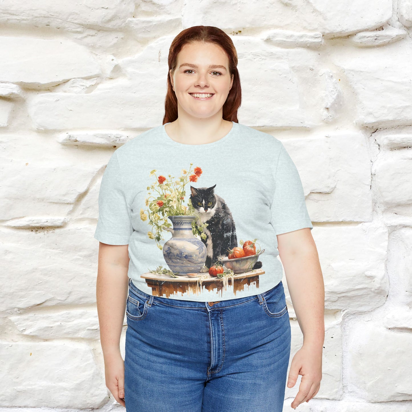 ''THe Cat and The Vase '' T-shirt for Men and Women 100% Cotton* - Nunu&Miao Studio