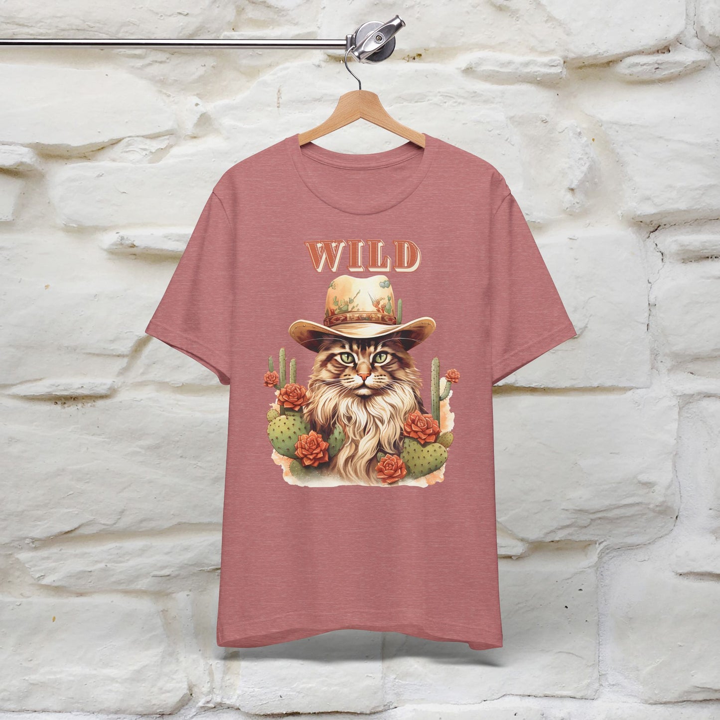 Wild Cowboy Cat T-Shirt for Men & Women | 100% Cotton* Adventure Tee - Nunu&Miao Studio