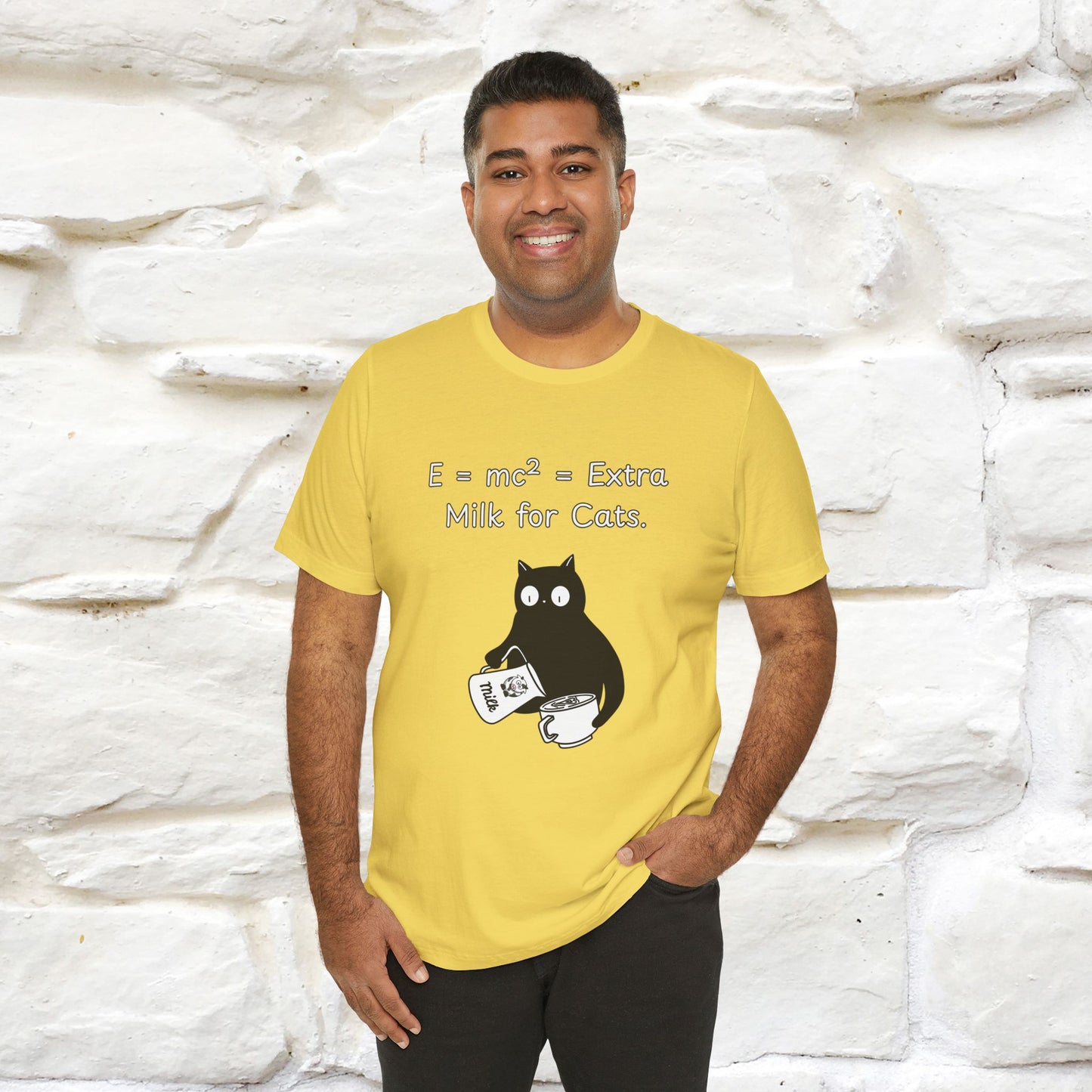 ''E = mc² = Extra Milk for Cats.''| Funny T-Shirt | Nunu&Miao Studio