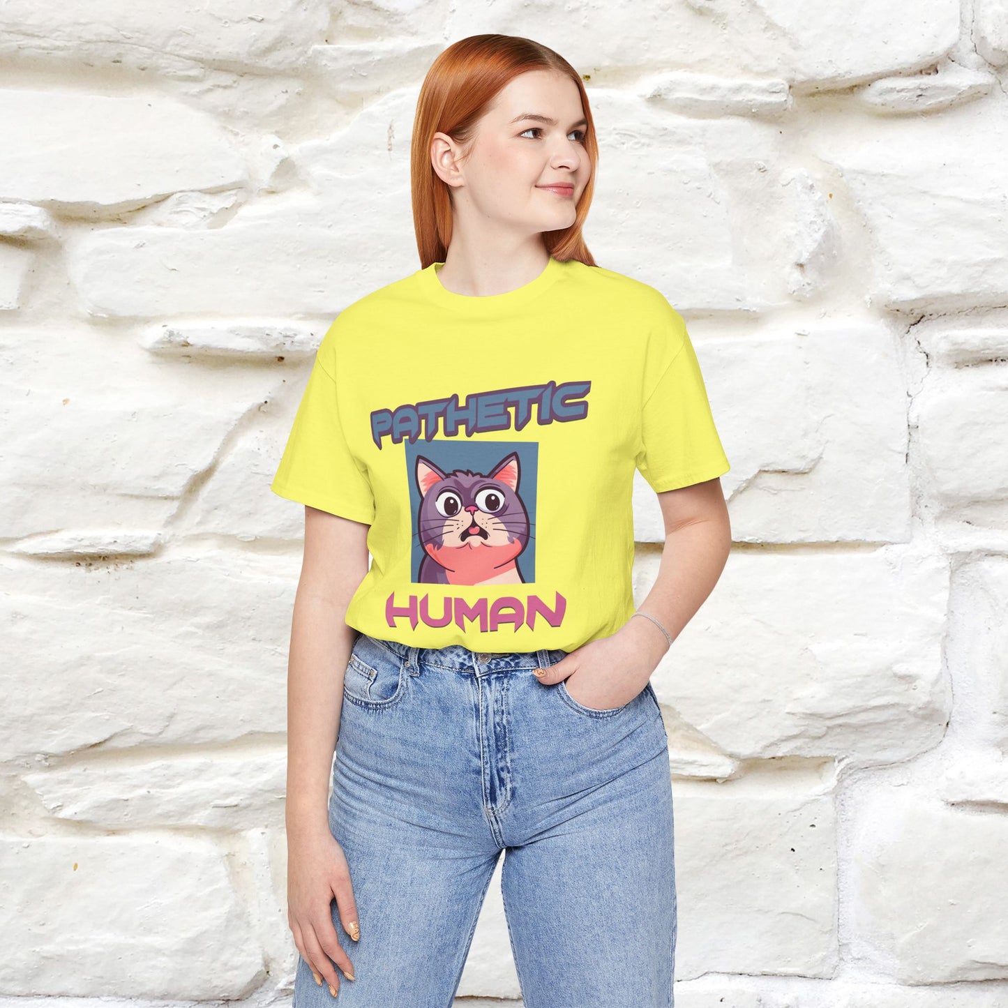 ''Pathetic Human'' | Funny Cat T-Shirt | Nunu&Miao Studio