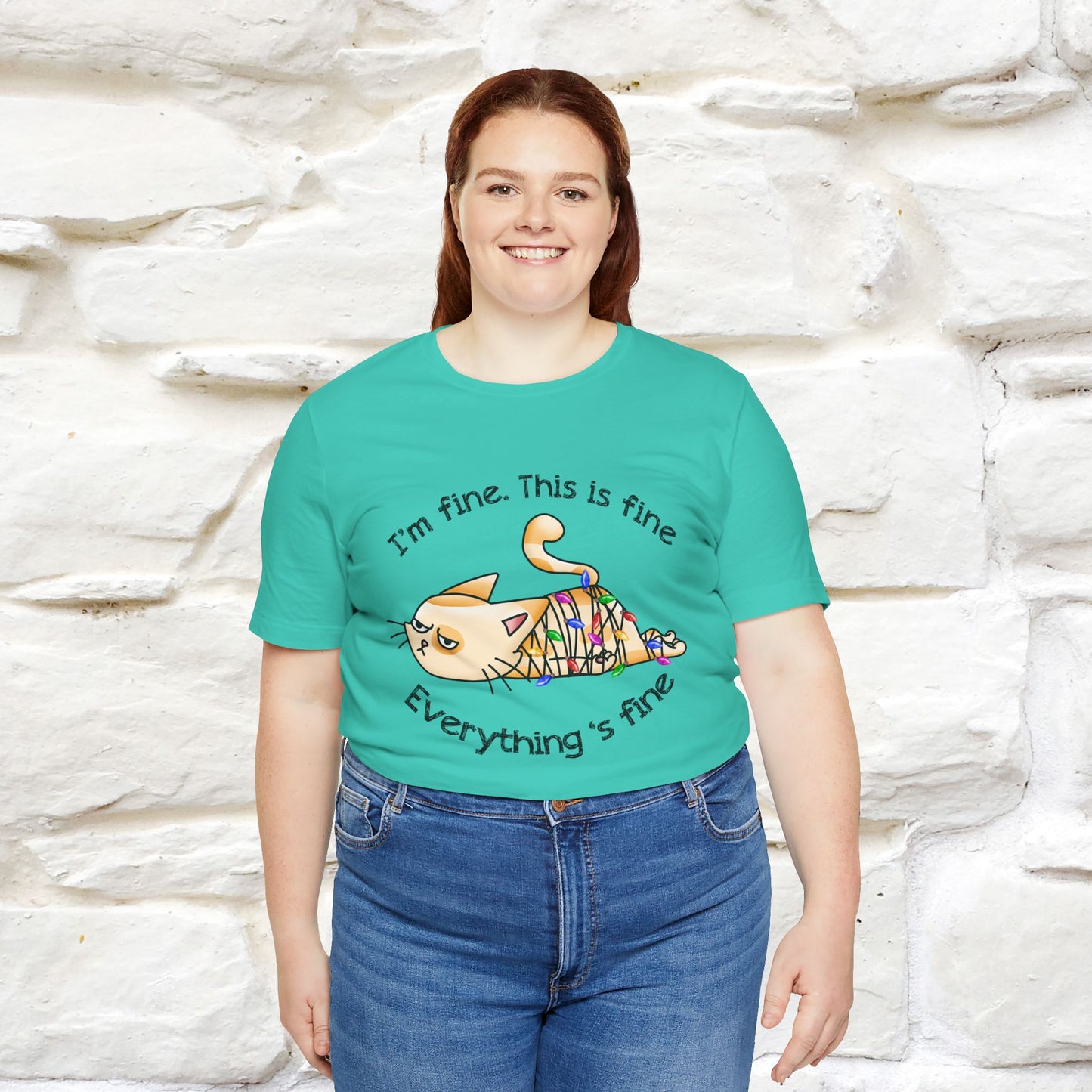 "This Is Fine" |Funny Cat T-Shirt | Nunu&Miao Studio