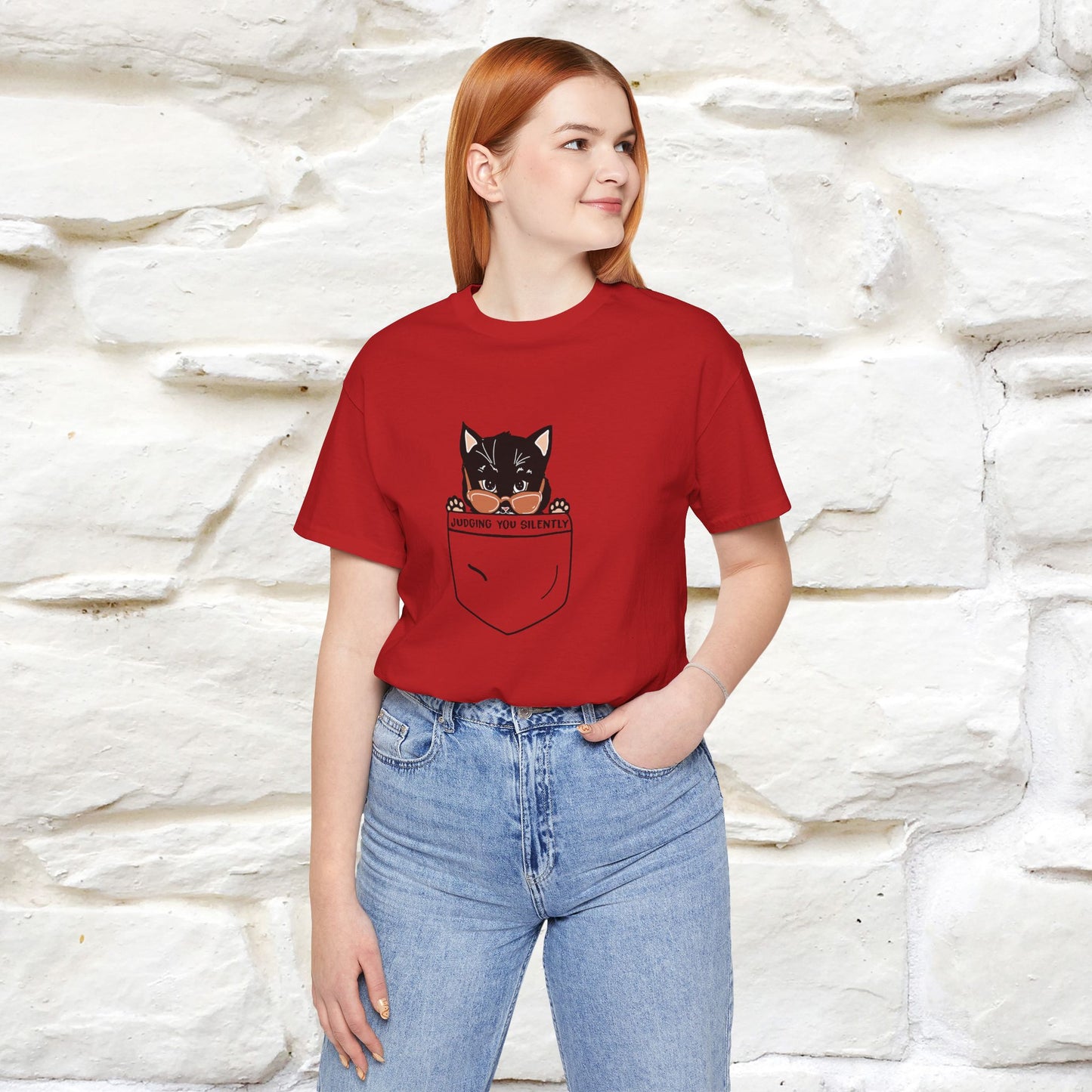 Judging You Silently Cat T-Shirt for Men | 100% Cotton* Funny & Sassy Tee - Nunu&Miao Studio